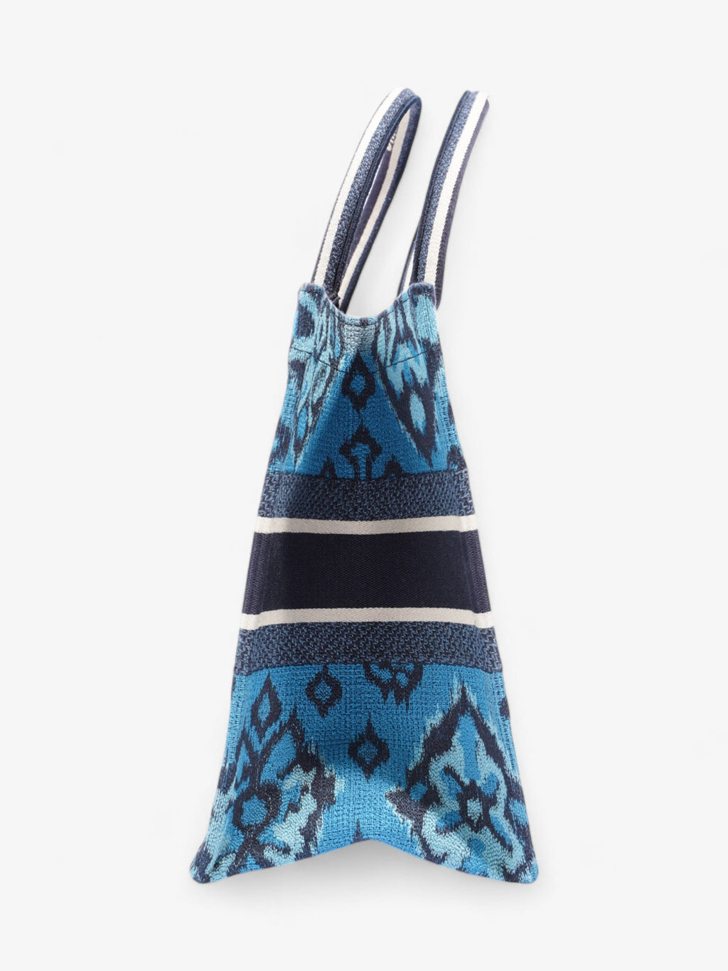 Christian Dior Book Tote Blue / Paisley Multicolour Canvas Medium