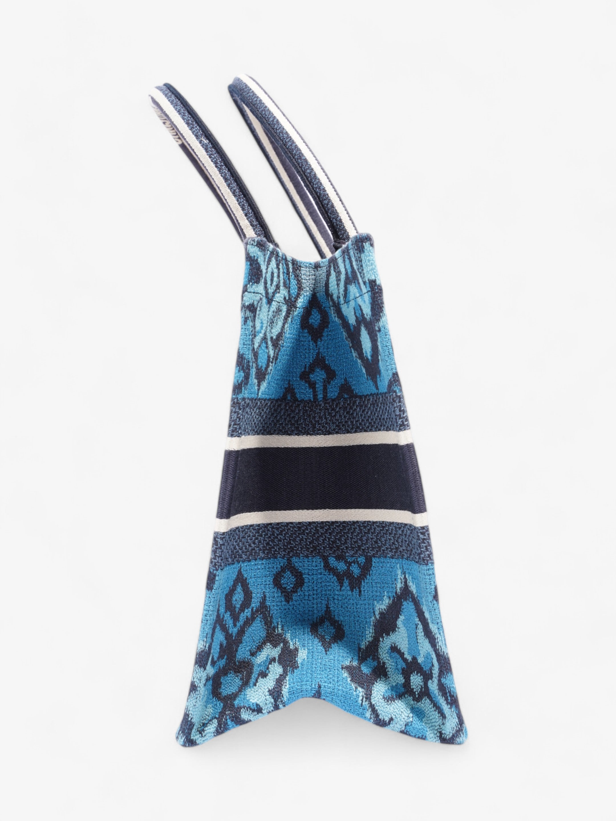 Christian Dior Book Tote Blue / Paisley Multicolour Canvas Medium