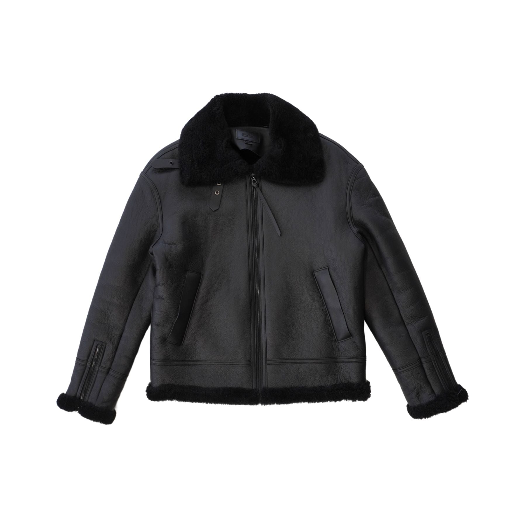 Rudsak 'Conor' Shearling Moto Jacket - Men's S