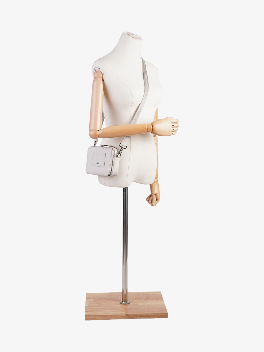 Christian Dior Double Zipped Messenger  Cream Leather