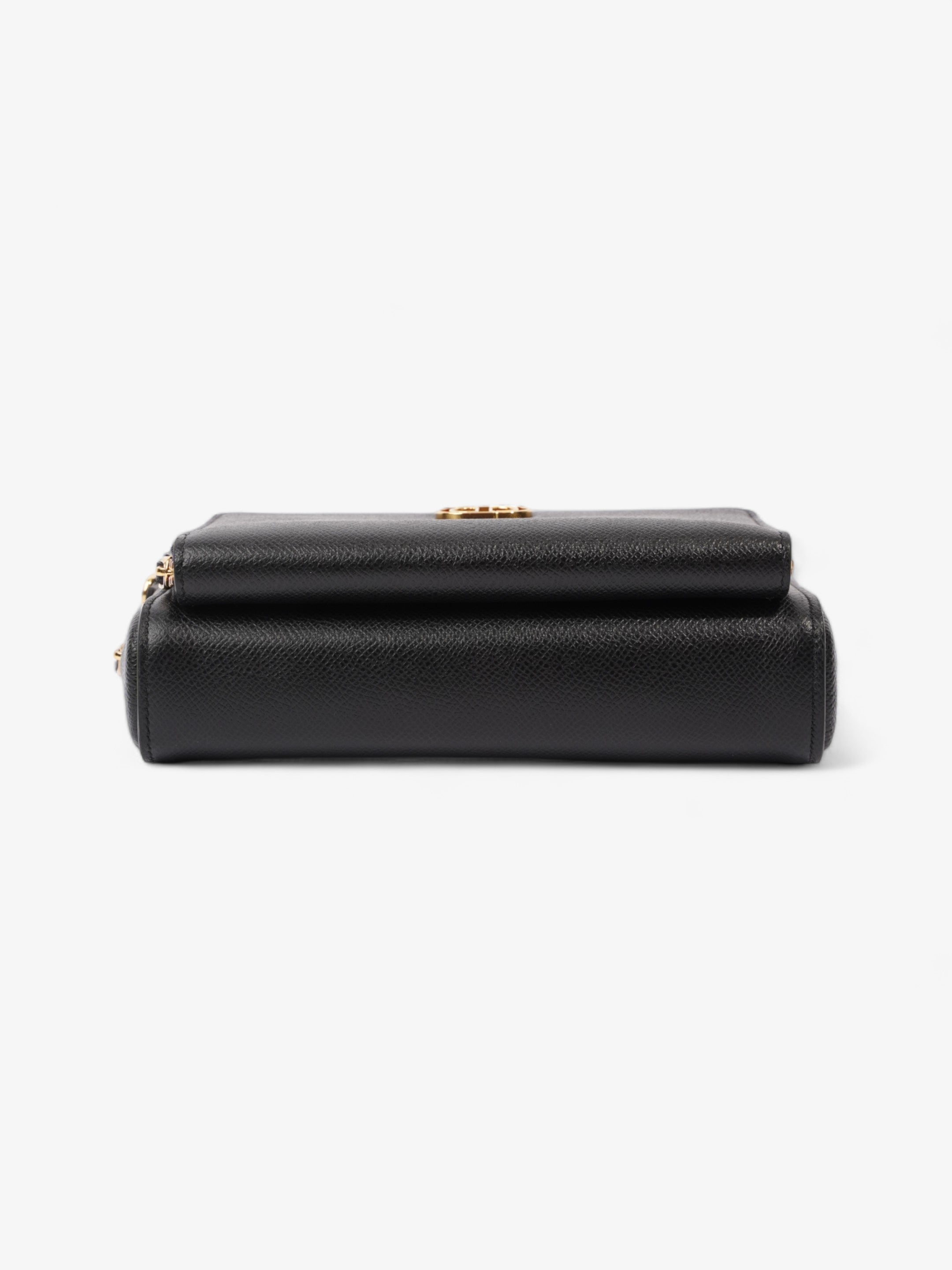Christian Dior Caro Double Pouch Bag Black Leather