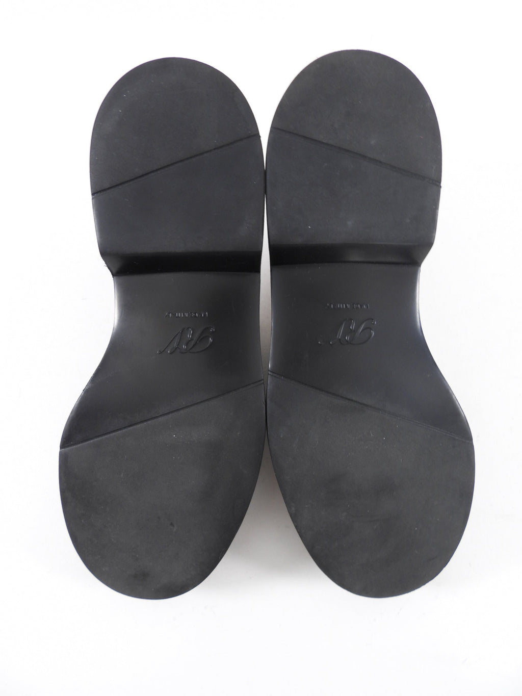 Roger Vivier Black Glossed Leather Viv Rangers Buckle Loafers - 39.5