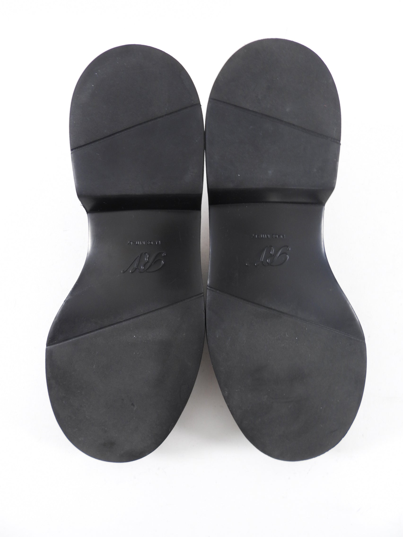 Roger Vivier Black Glossed Leather Viv Rangers Buckle Loafers - 39.5