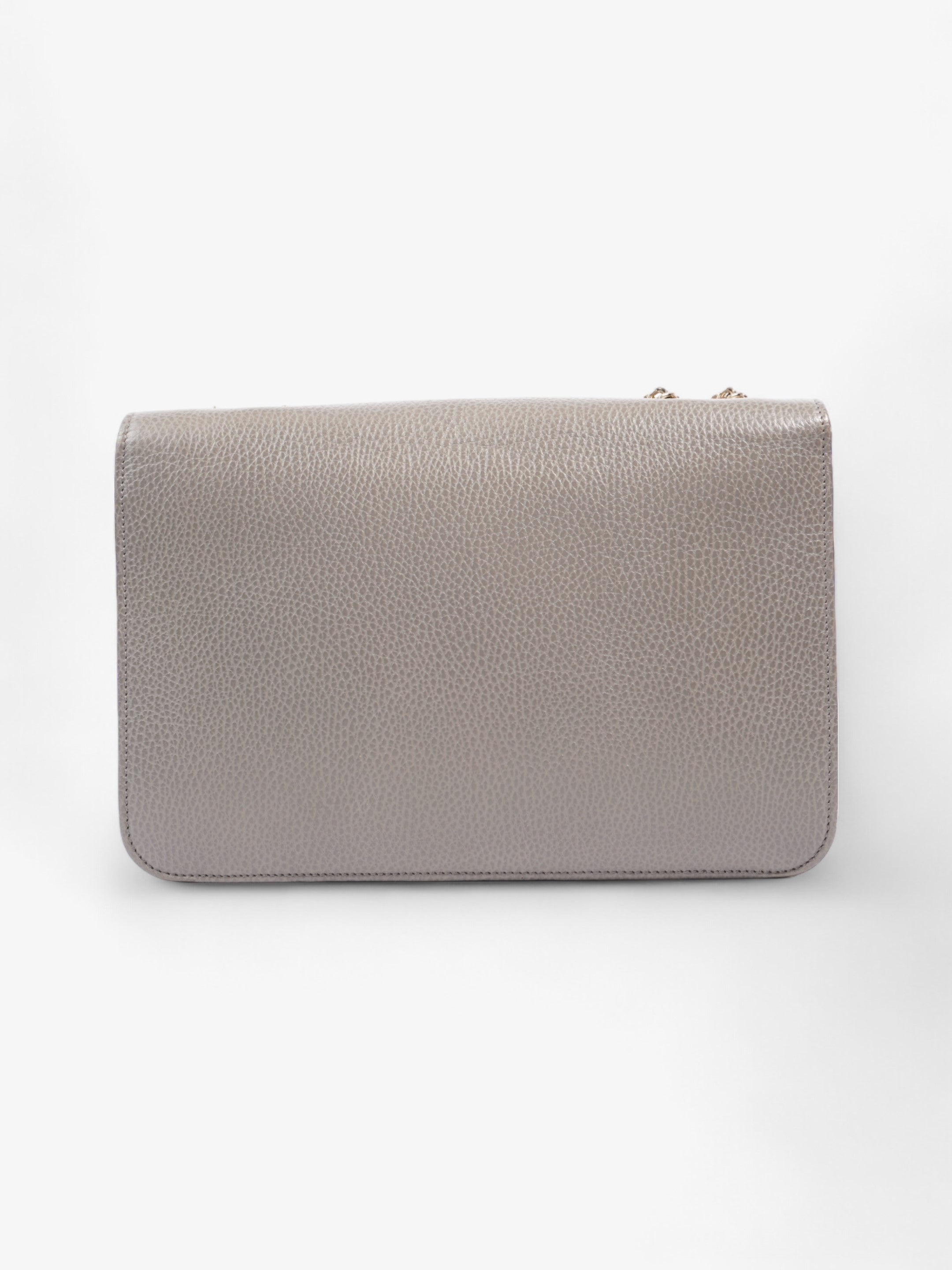 Gucci Interlocking GG Chain Grey Calfskin Leather