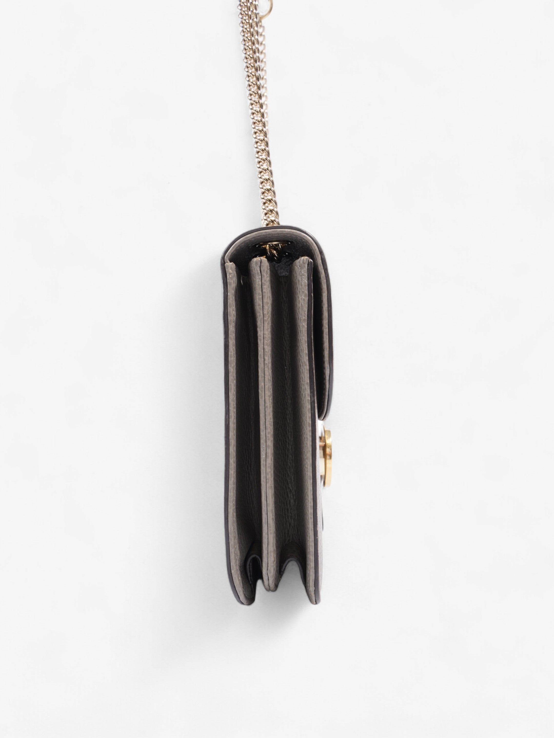 Gucci Interlocking GG Chain Grey Calfskin Leather