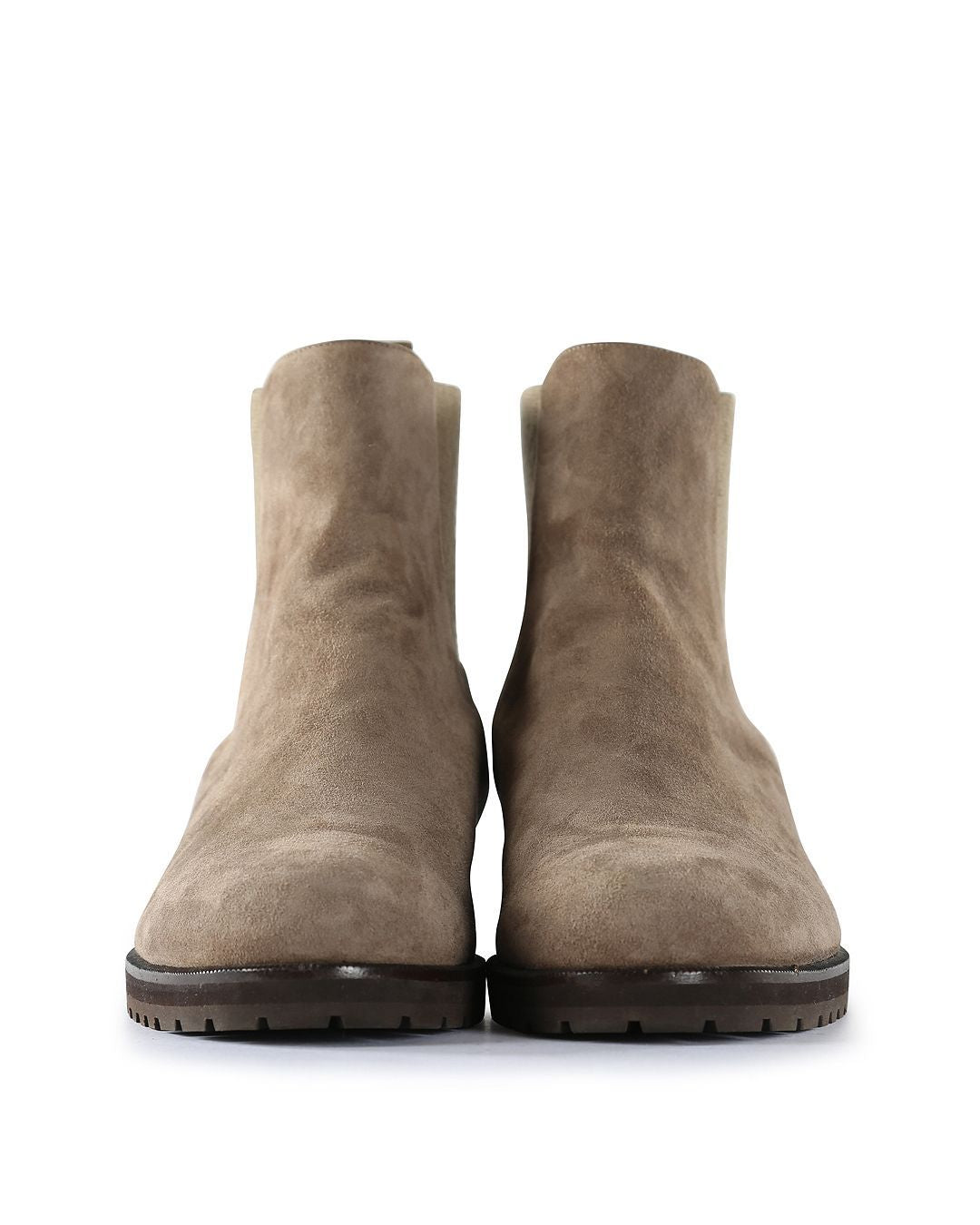 Loro Piana Taupe Suede Chelsea Ankle Boots