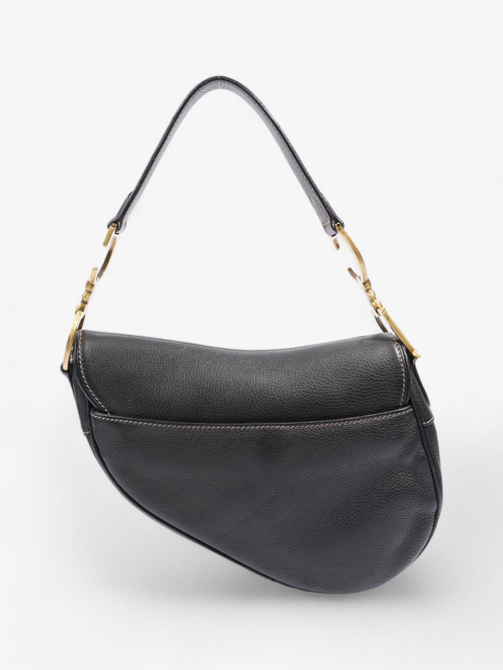 Christian Dior Saddle Bag Black Calfskin Leather