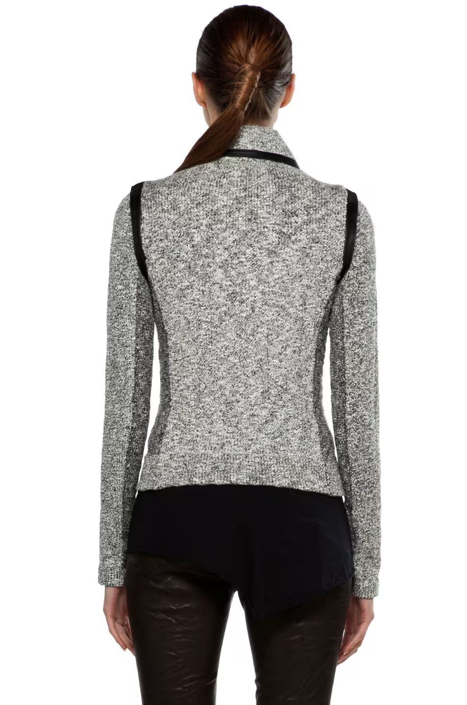 RAG & BONE HART TWEED MOTO ZIP BIKER JACKET