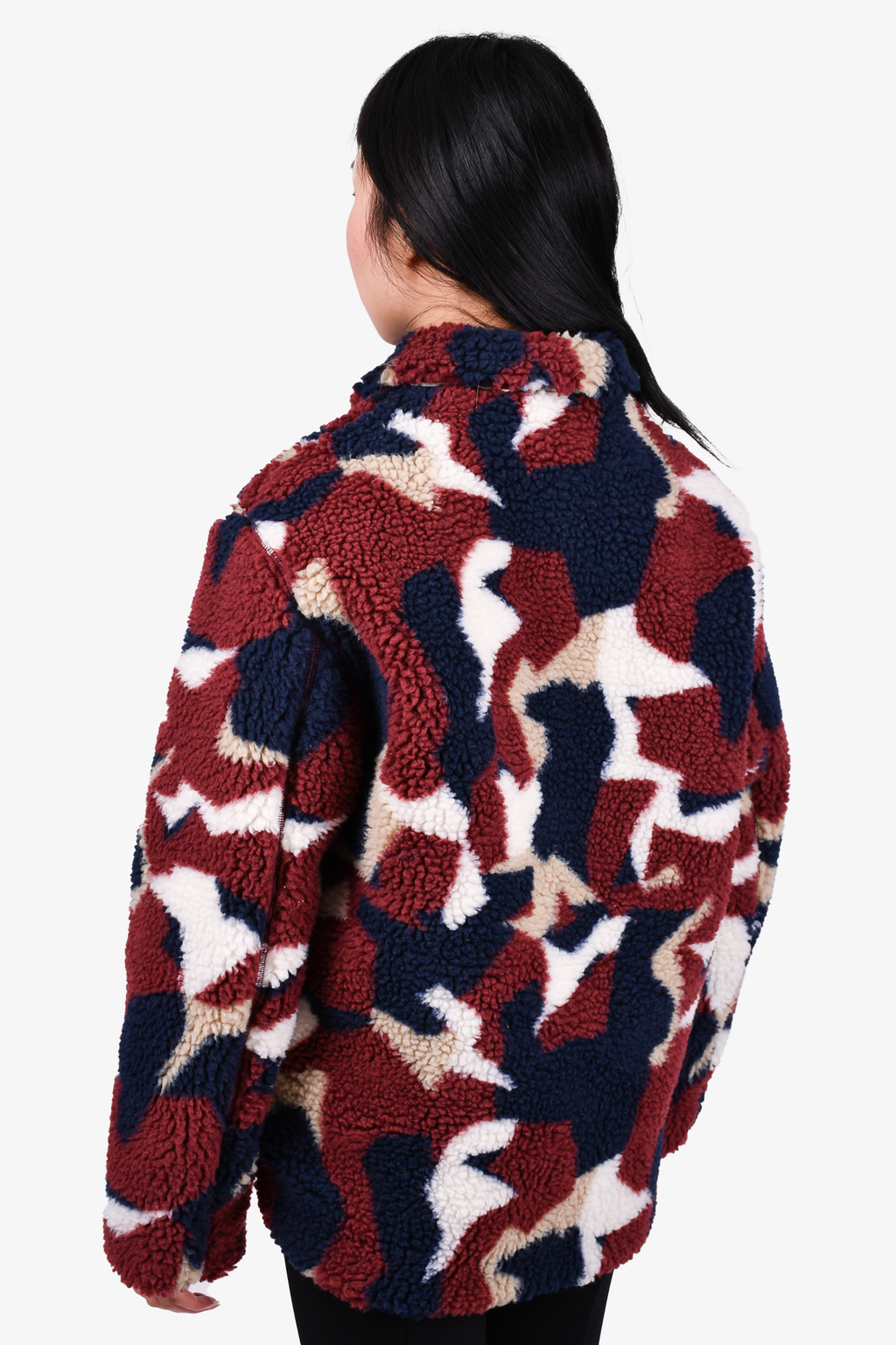Rag & Bone Navy Blue/Red Sherpa Jacket Size XS