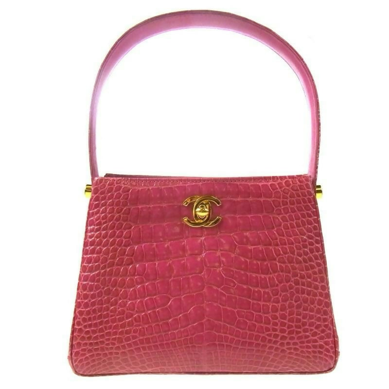 Chanel Vintage Pink Crocodile Kelly Bag