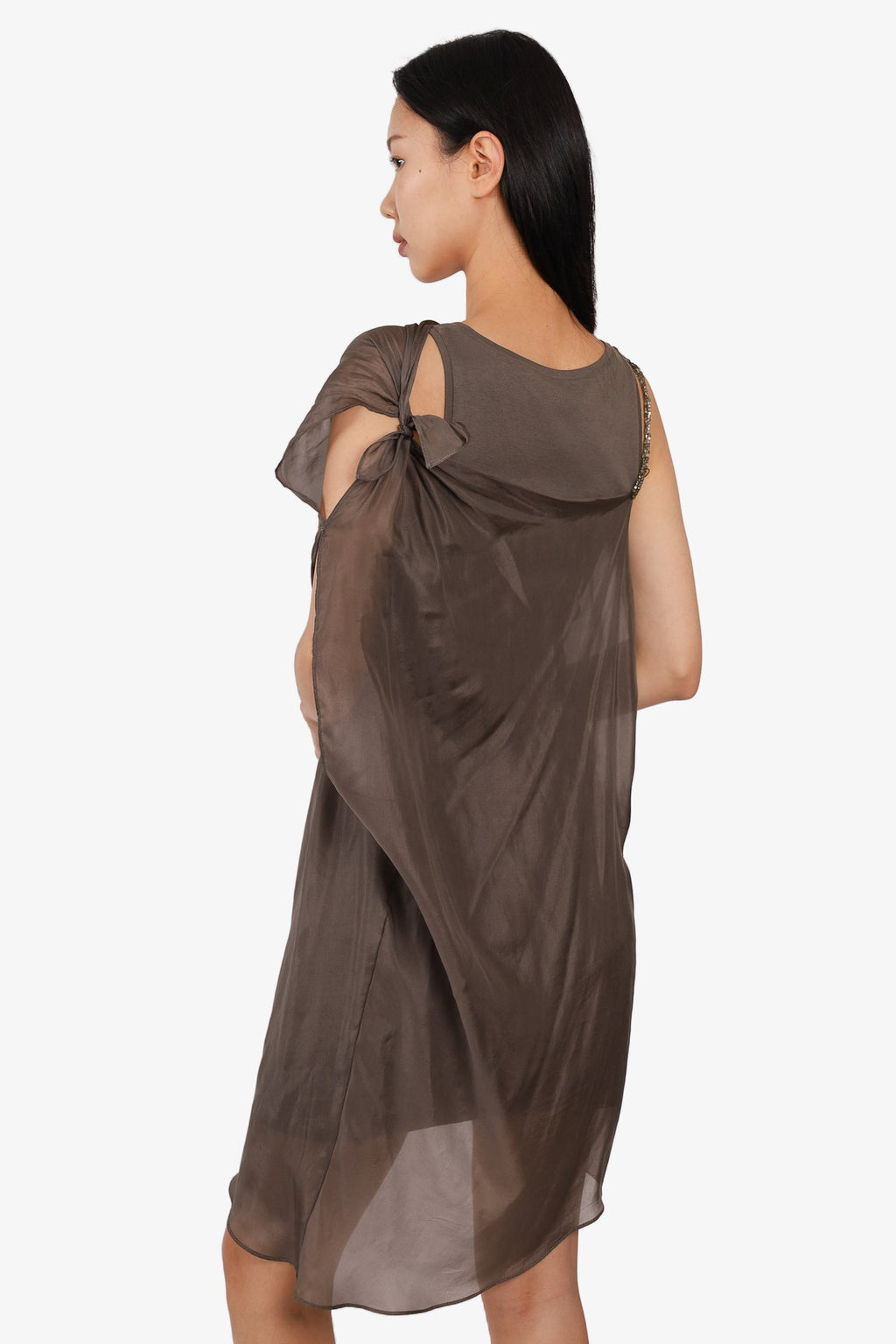 Rivamonti Brown Cotton Beaded Sleeveless Top Size M