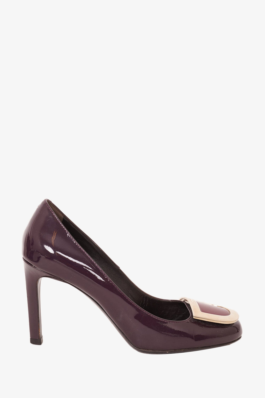 Roger Vivier Burgundy Patent Pumps Size 35.5