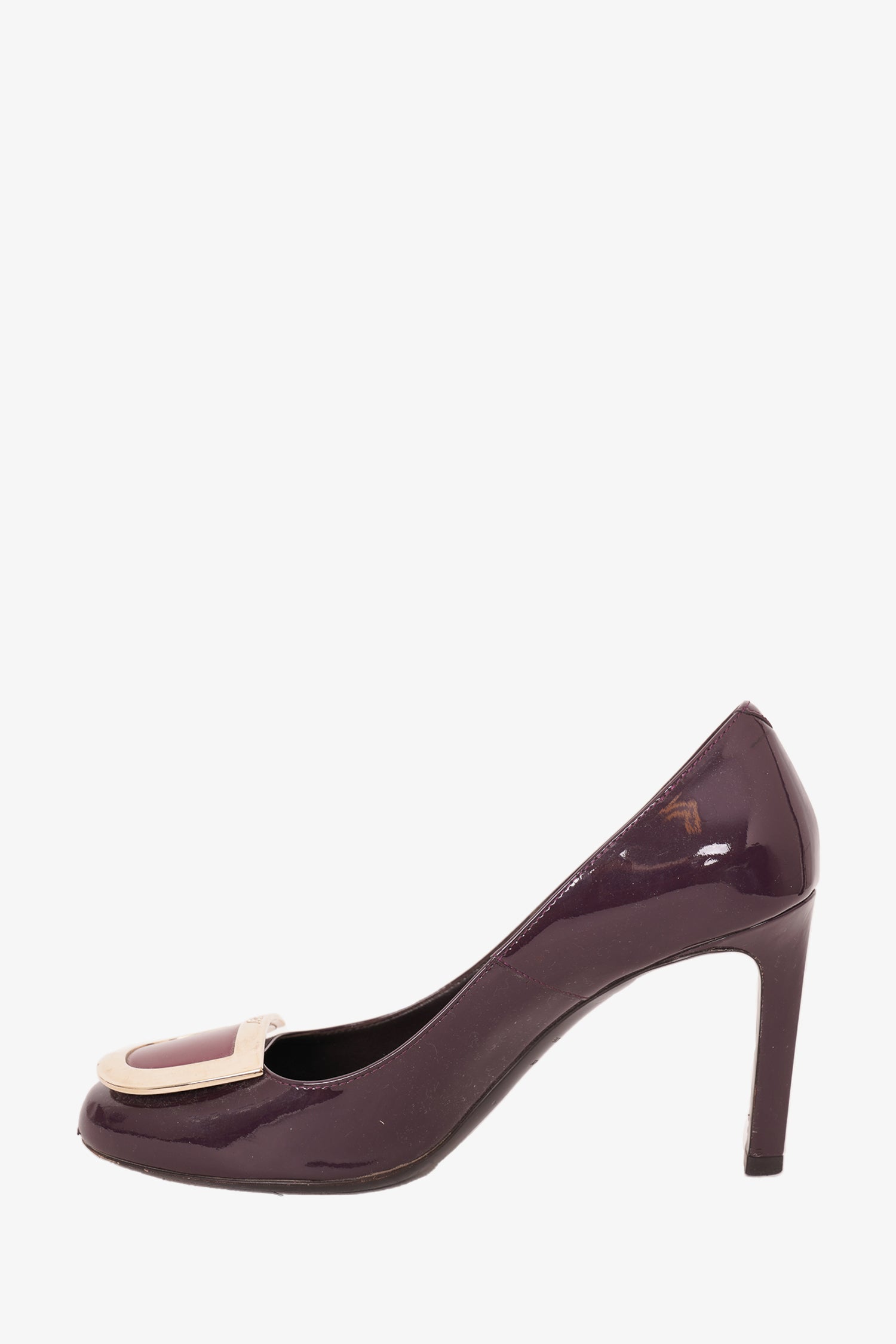 Roger Vivier Burgundy Patent Pumps Size 35.5