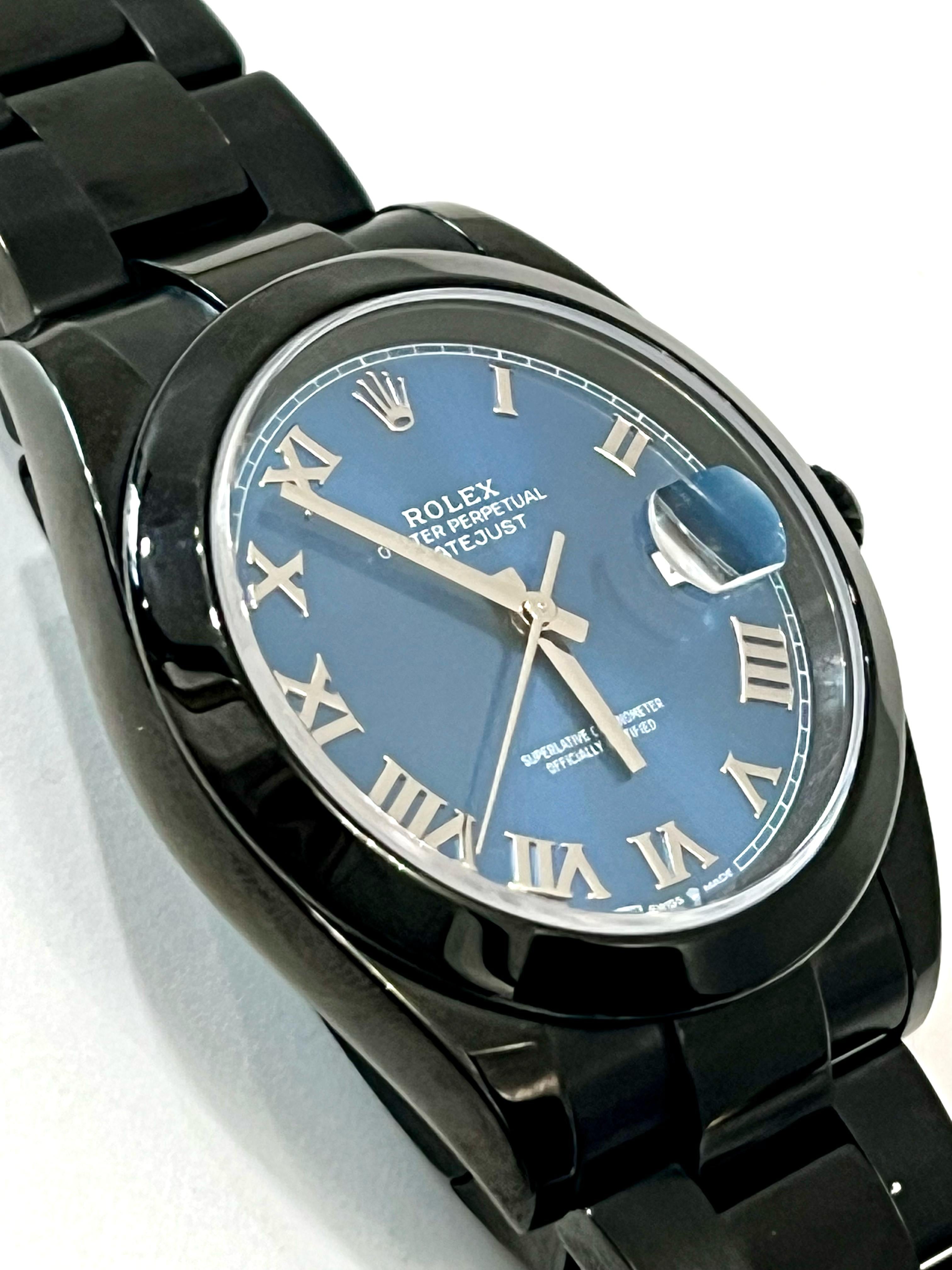 ROLEX DATEJUST 126300 41MM STAINLESS STEEL COATED PVD OYSTER WATCH