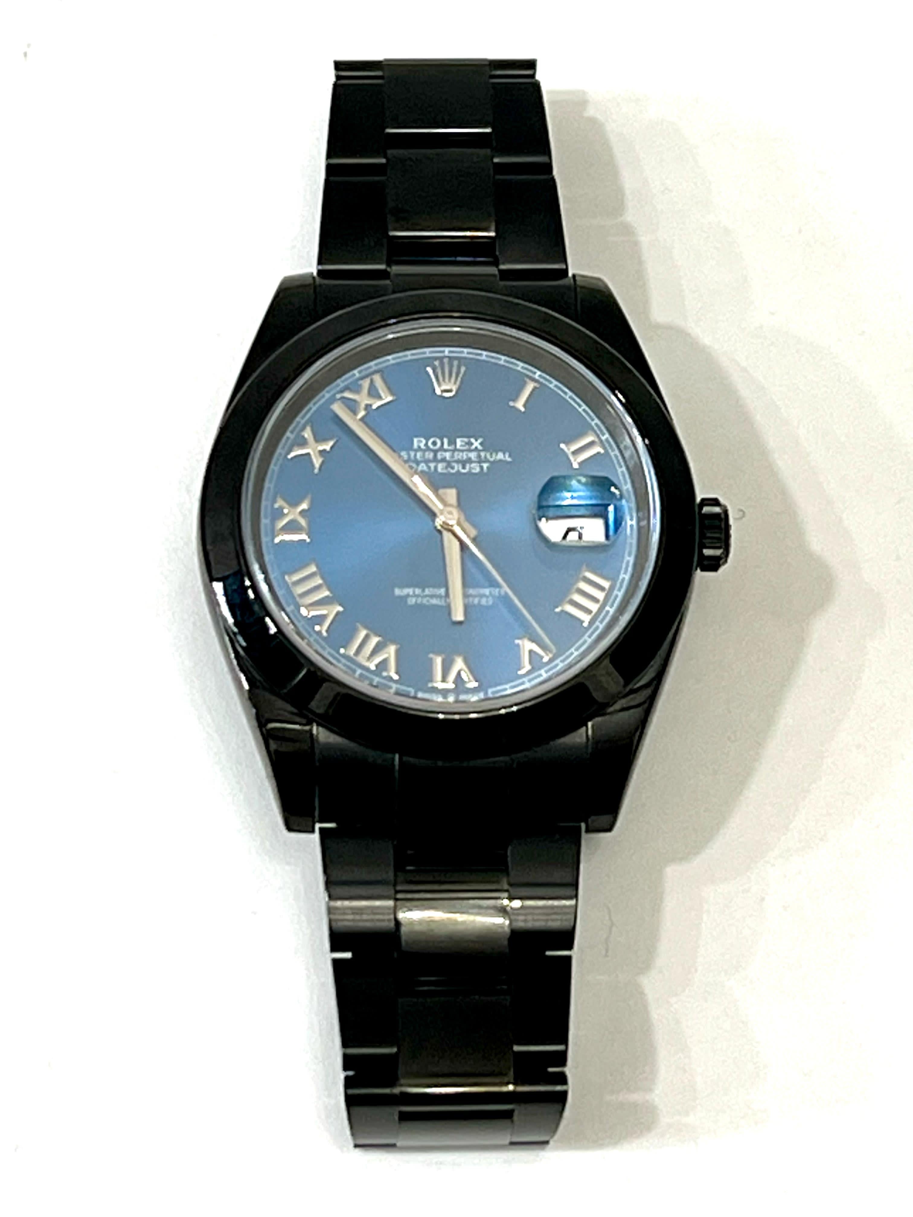 ROLEX DATEJUST 126300 41MM STAINLESS STEEL COATED PVD OYSTER WATCH