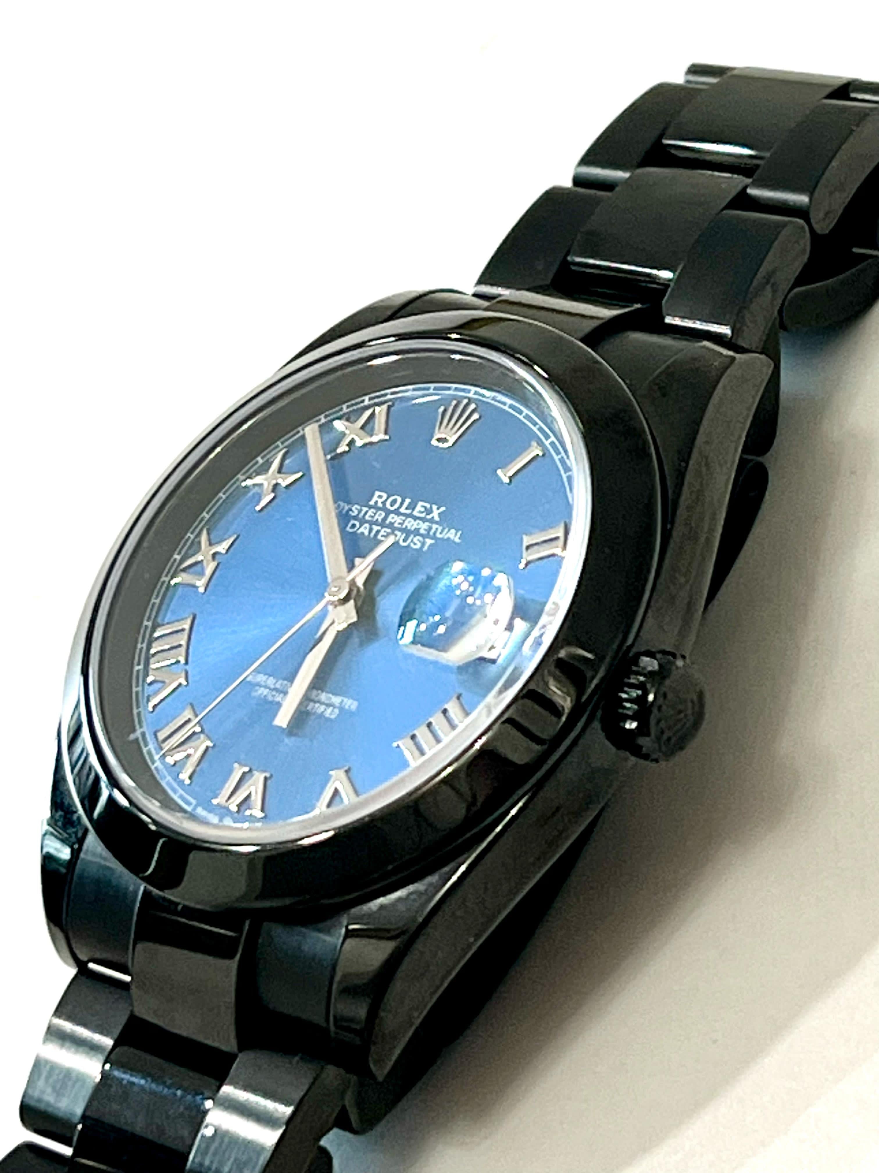ROLEX DATEJUST 126300 41MM STAINLESS STEEL COATED PVD OYSTER WATCH