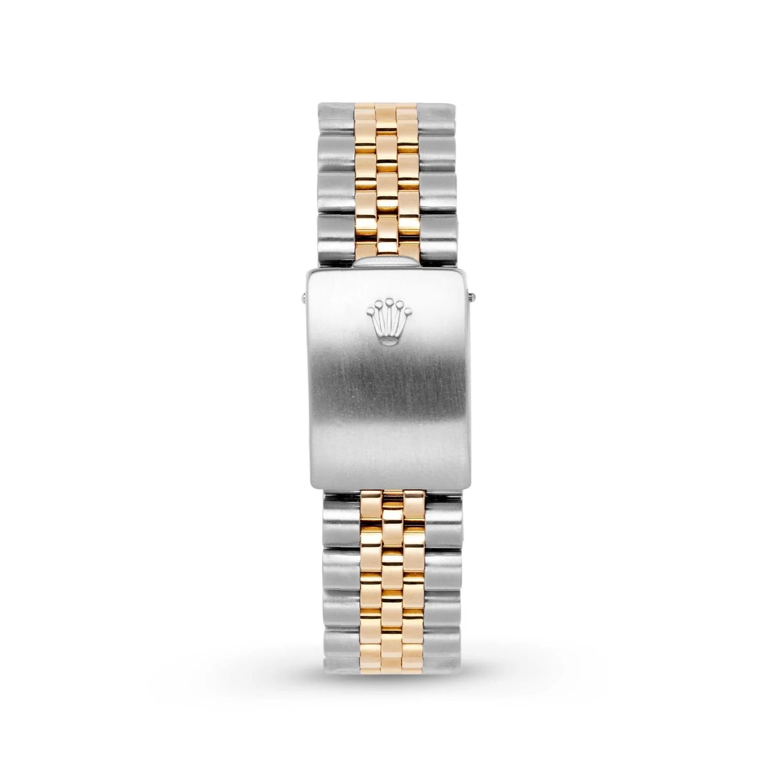 ROLEX DATEJUST DIAMOND BEZEL TWO-TONE PINK ROMAN NUMERAL JUBILEE WATCH