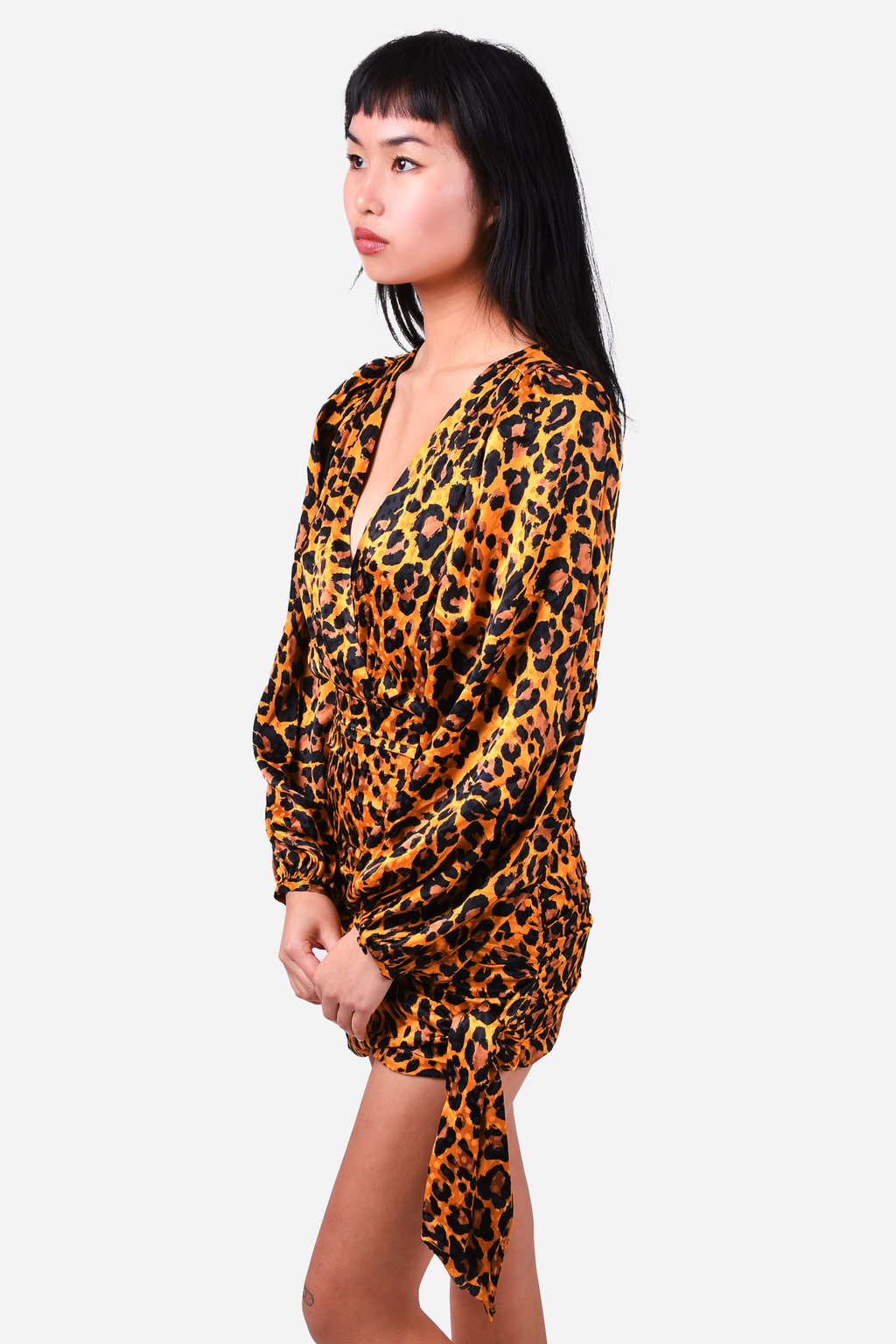Ronny Kobo Leopard Printed Mini Dress Size XS