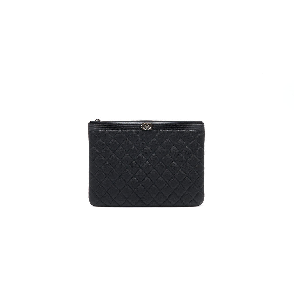 Chanel Boy Pouch Cavier Black