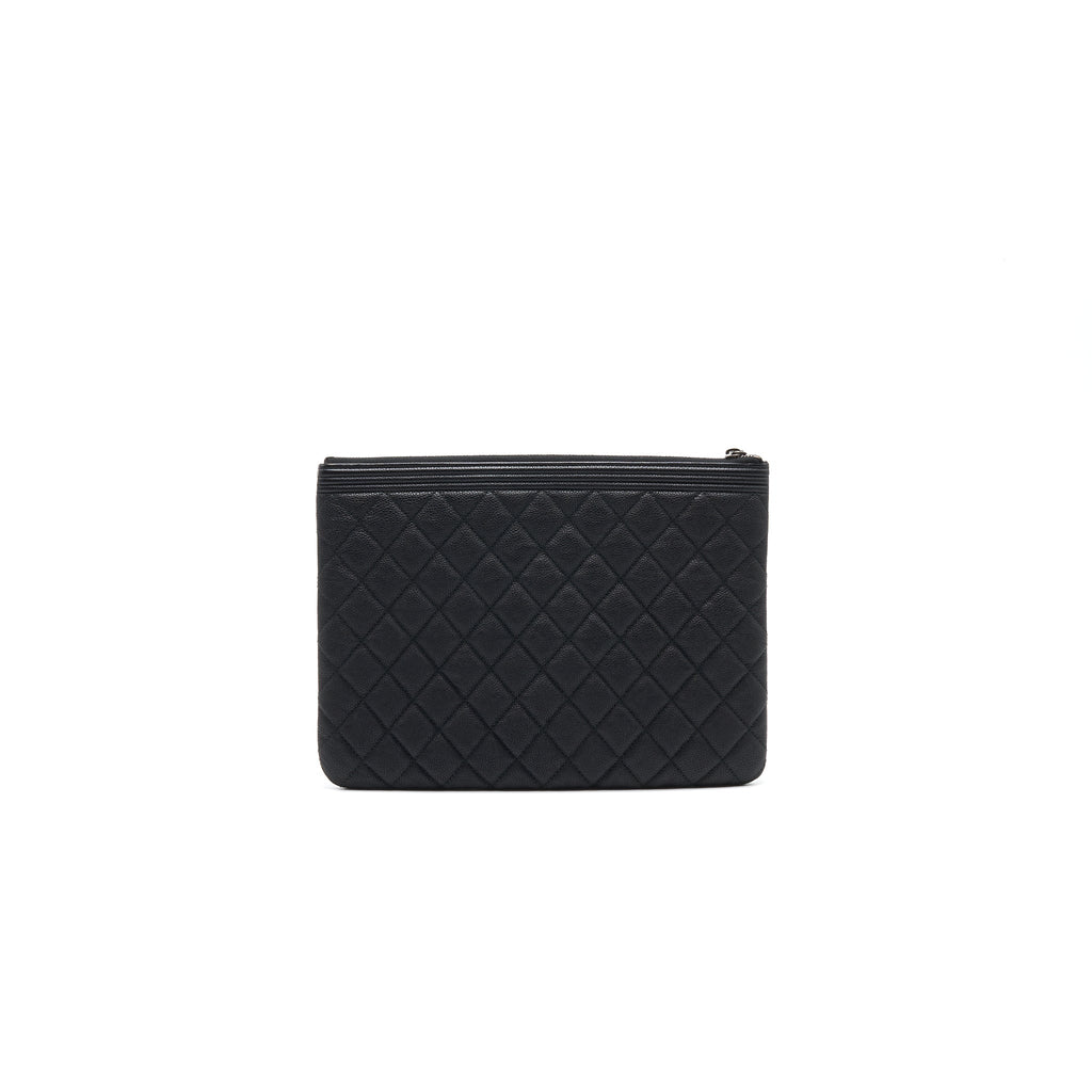 Chanel Boy Pouch Cavier Black