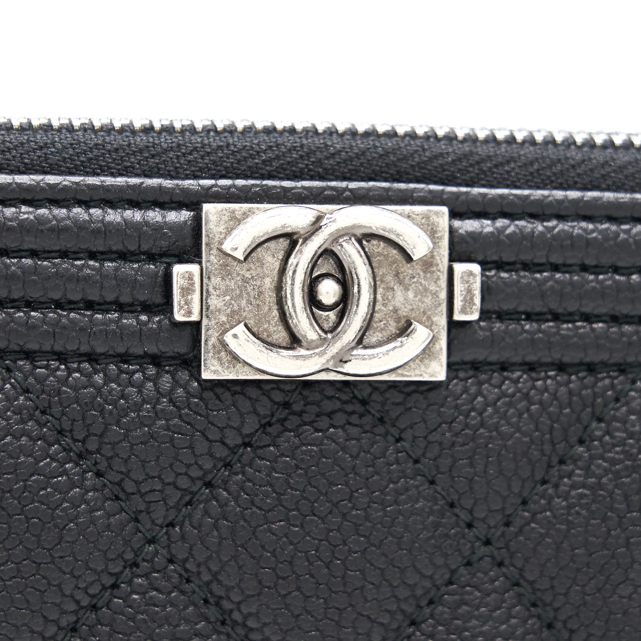 Chanel Boy Pouch Cavier Black
