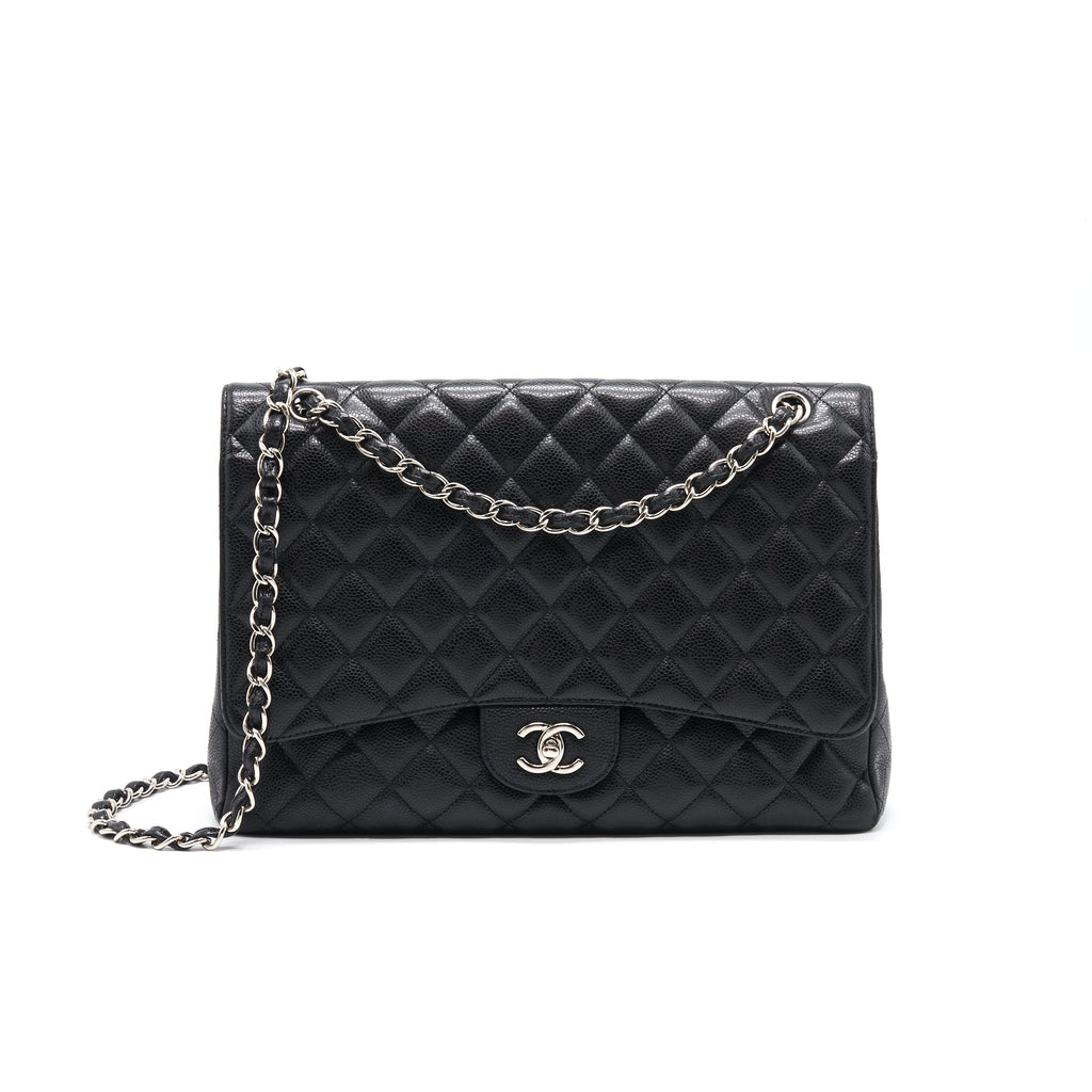 Chanel Cavier Classic Maxi Single Flap bag Black