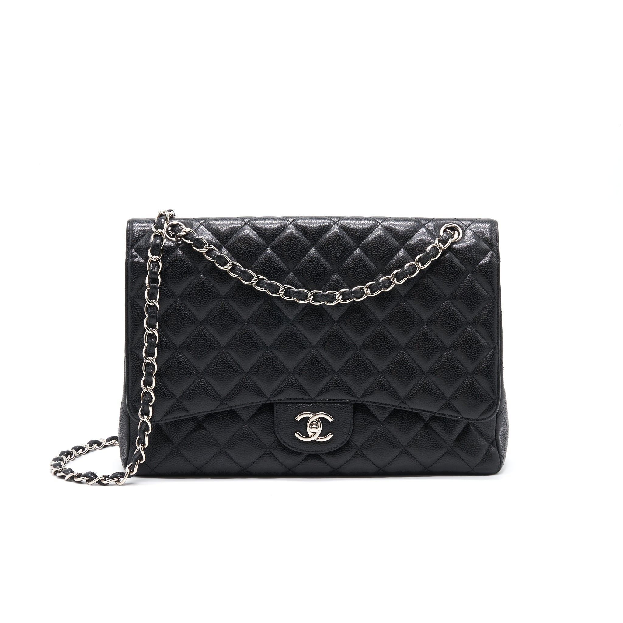 Chanel Cavier Classic Maxi Single Flap bag Black