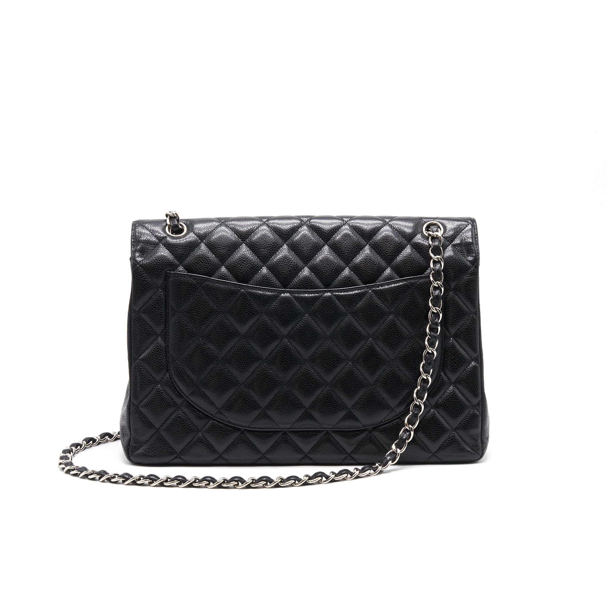 Chanel Cavier Classic Maxi Single Flap bag Black