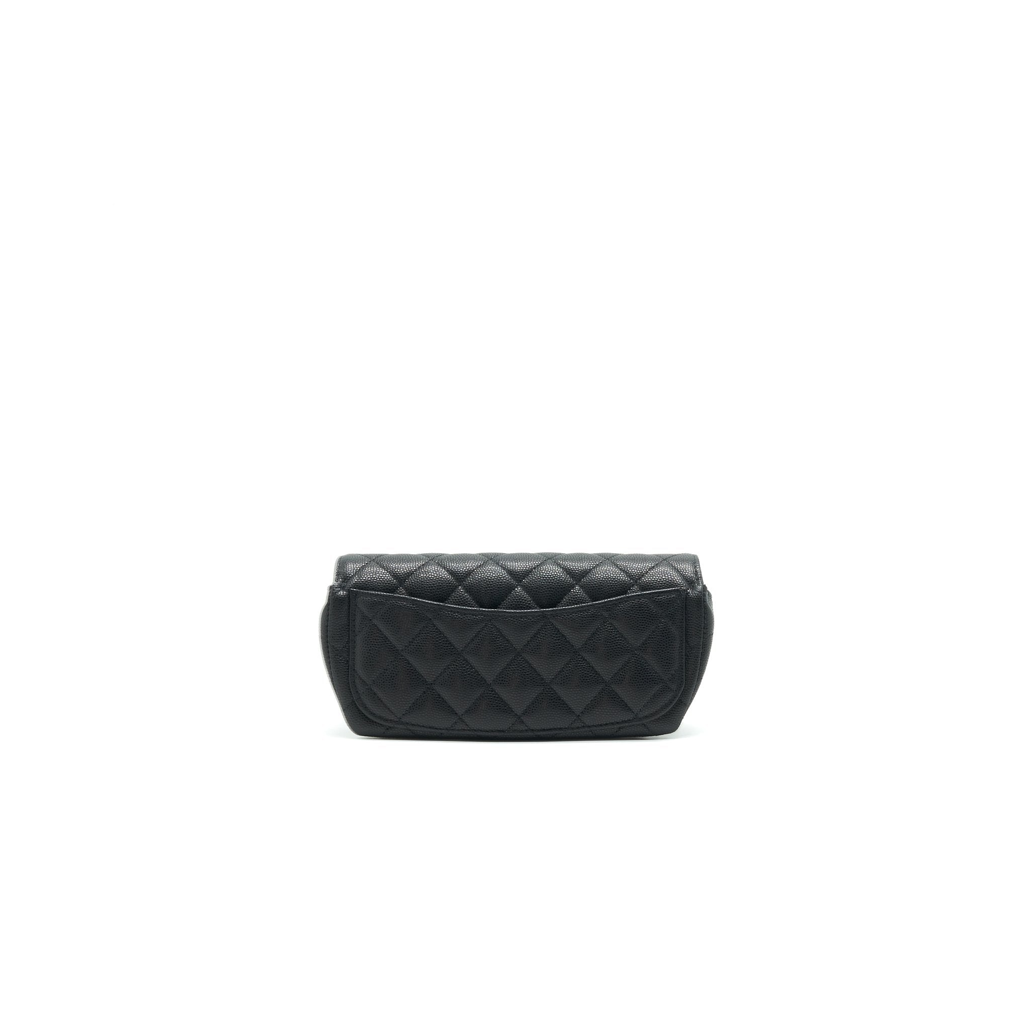 Chanel Glasses Case With Chain Caviar Black L