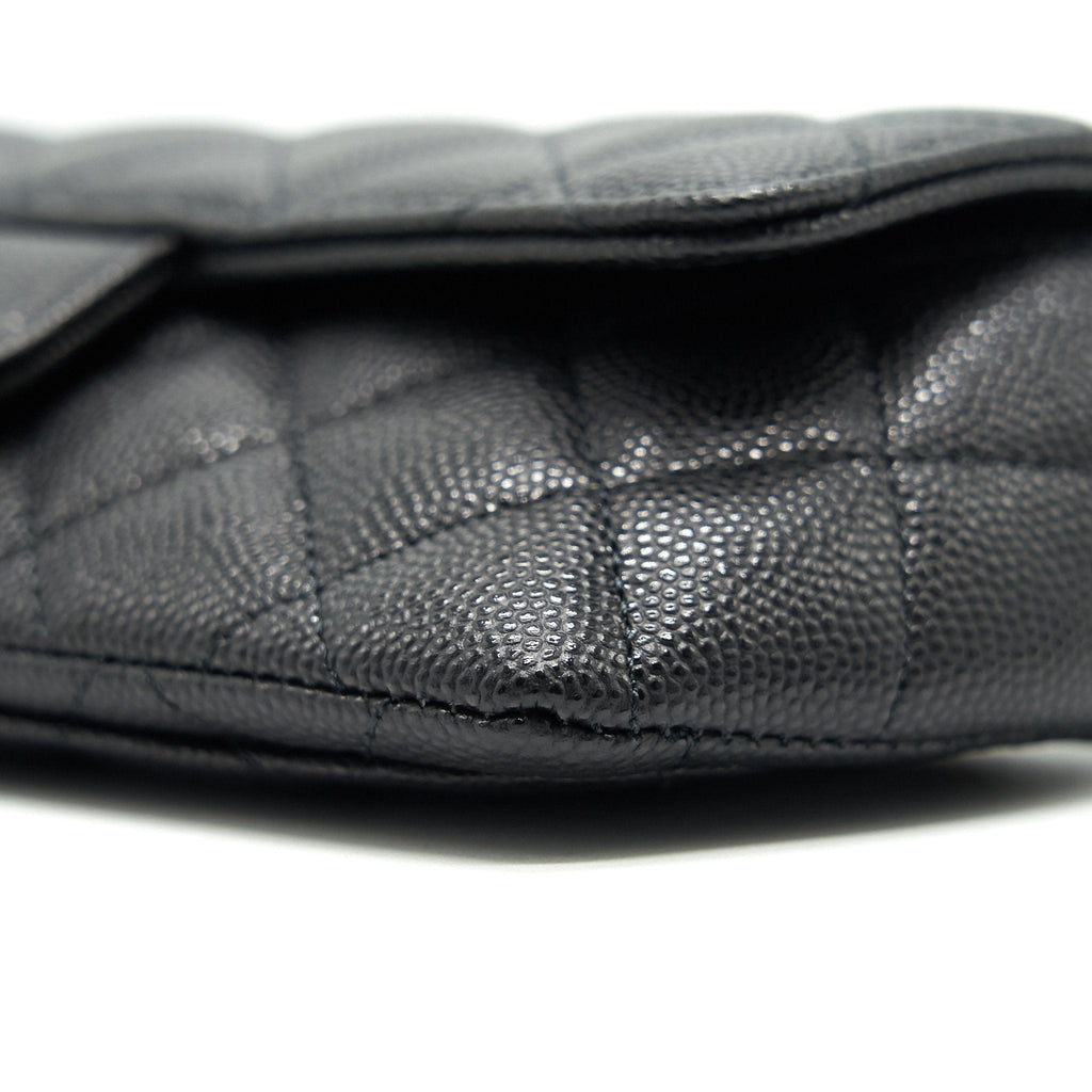 Chanel Glasses Case With Chain Caviar Black L