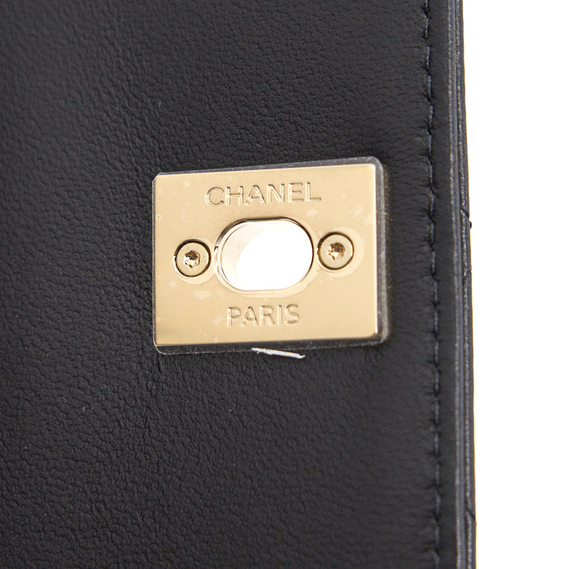 Chanel Lambskin Quilted Mini Trendy CC Chain Wallet Black