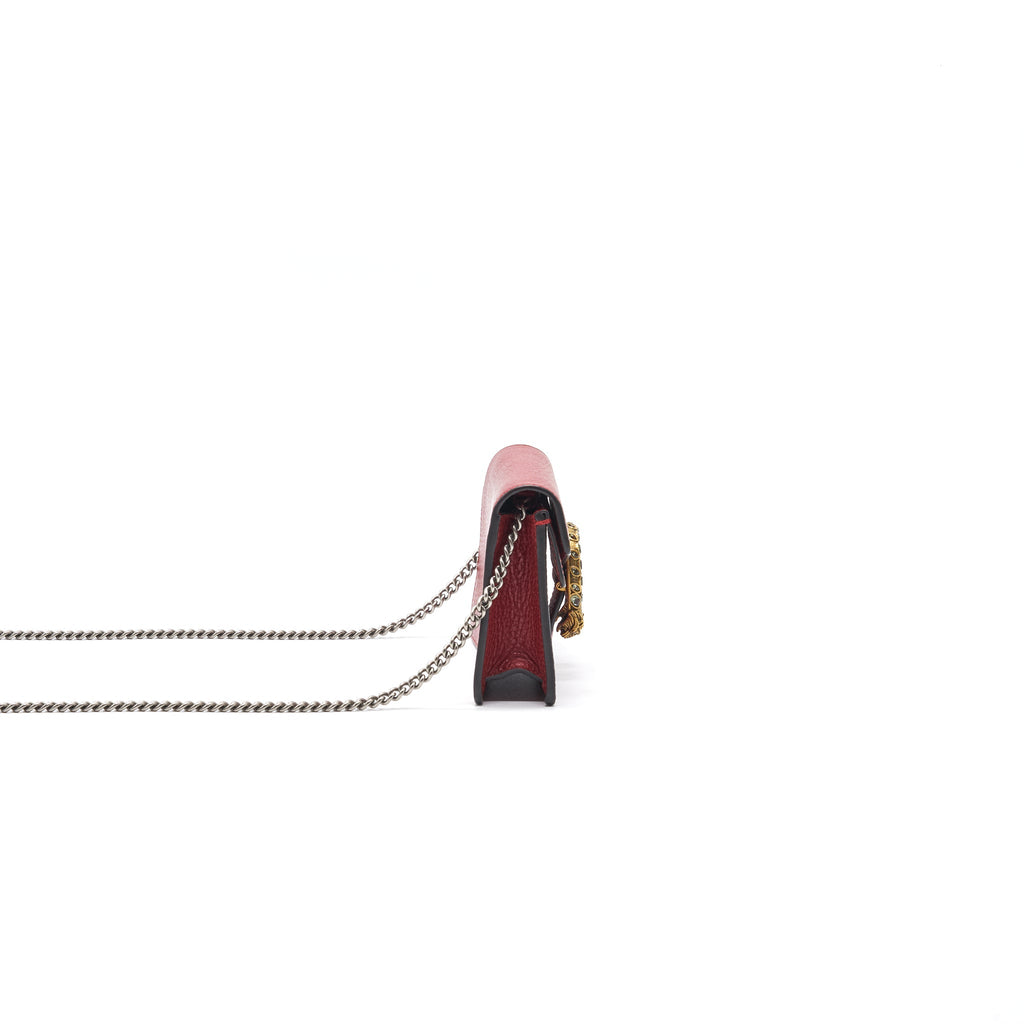 Gucci Dionysus Leather Super Mini Red