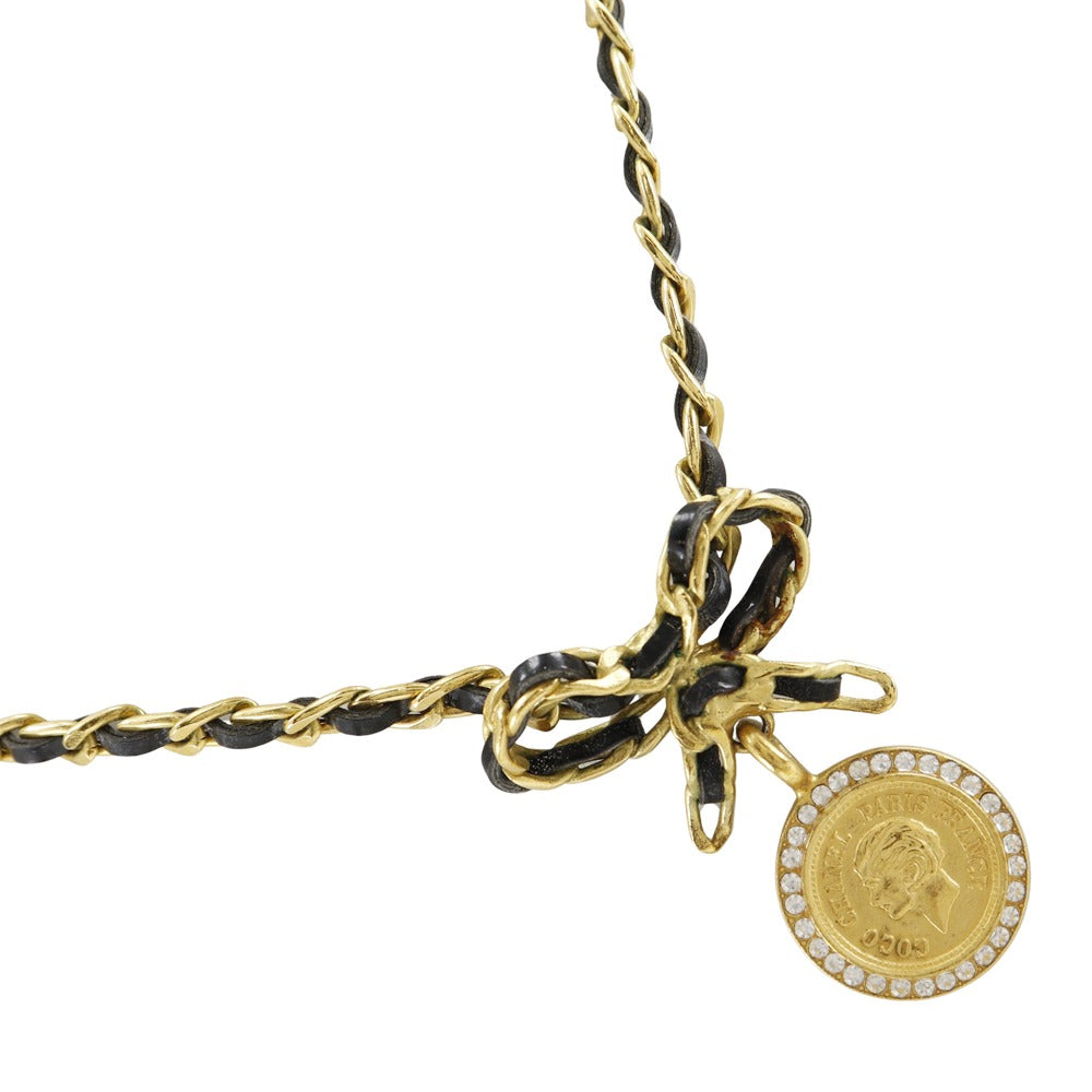 Chanel Coin Ribbon Necklace