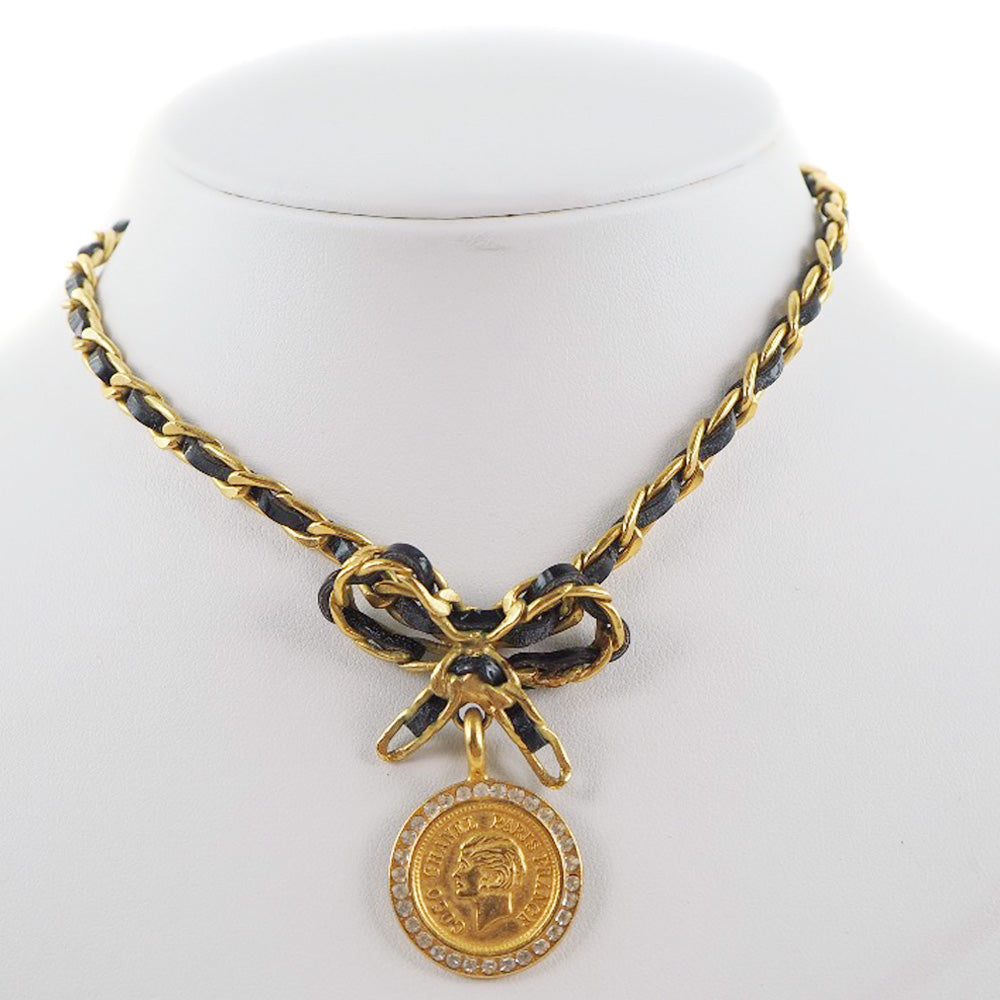 Chanel Coin Ribbon Necklace
