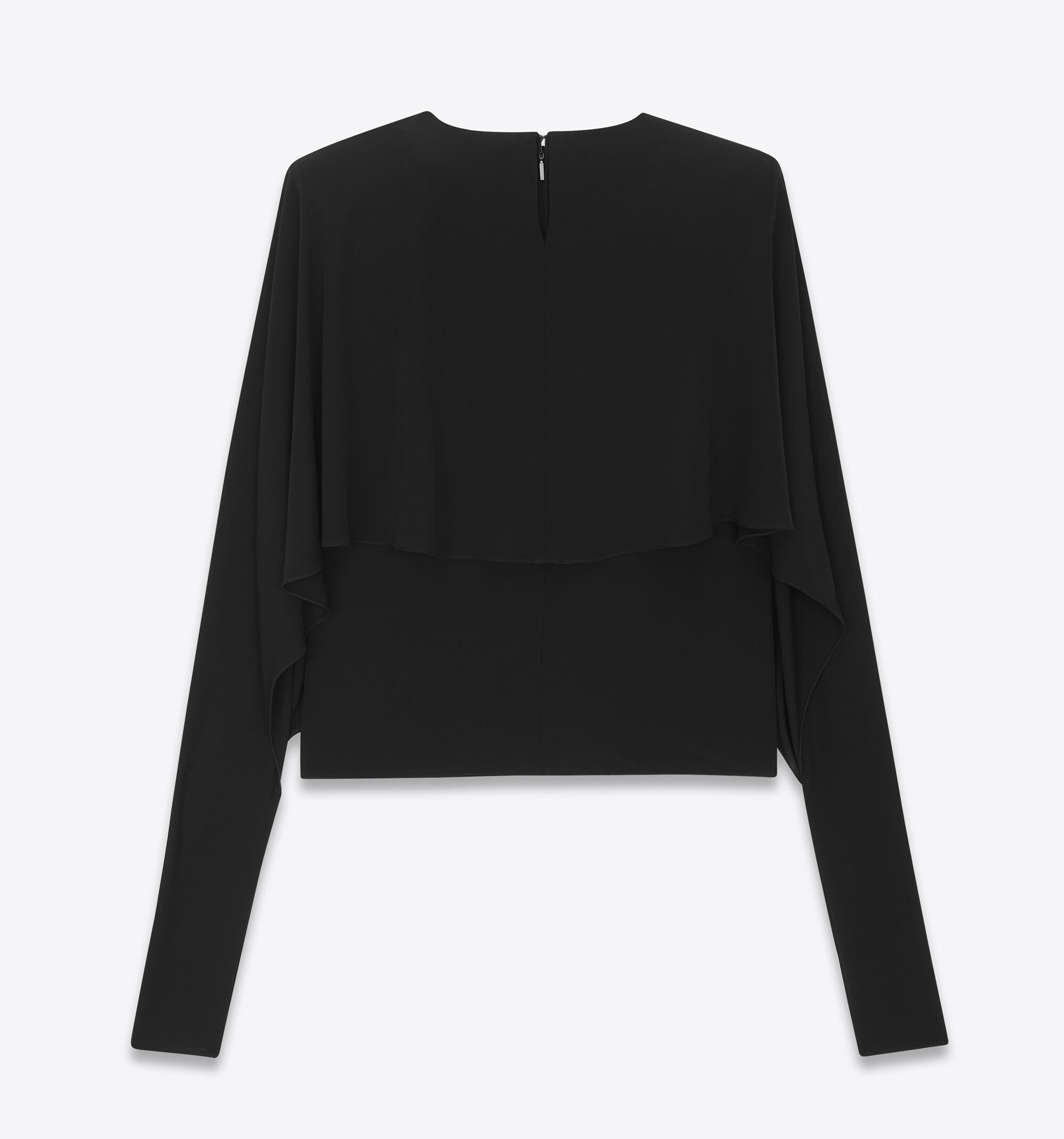 YVES SAINT LAUREN FLOWER DETAIL CREPE JERSEY TOP