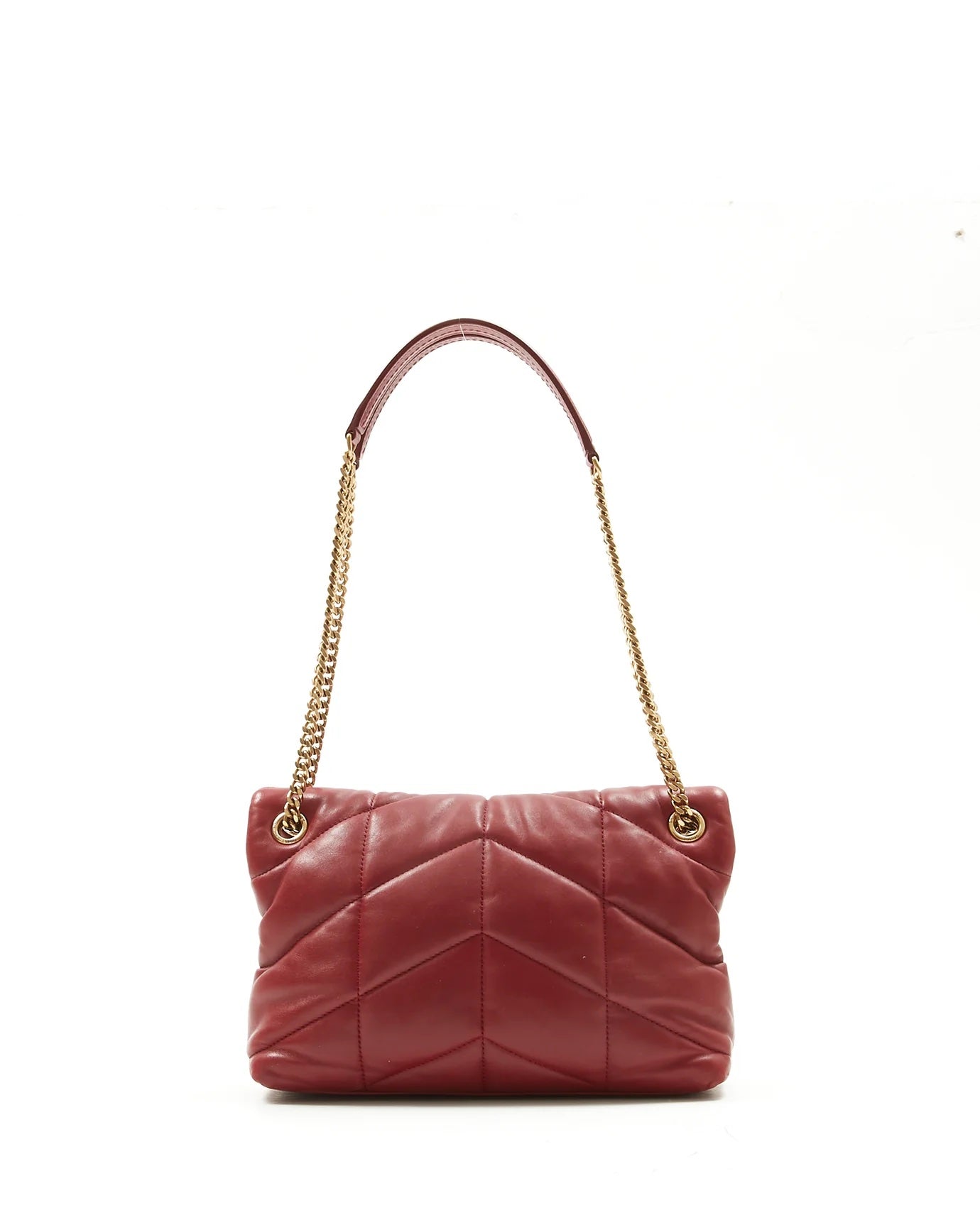 YSL LEATHER LOULOU MEDIUM CHAIN SHOULDER BAG