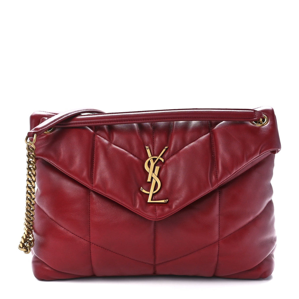 YSL LEATHER LOULOU MEDIUM CHAIN SHOULDER BAG