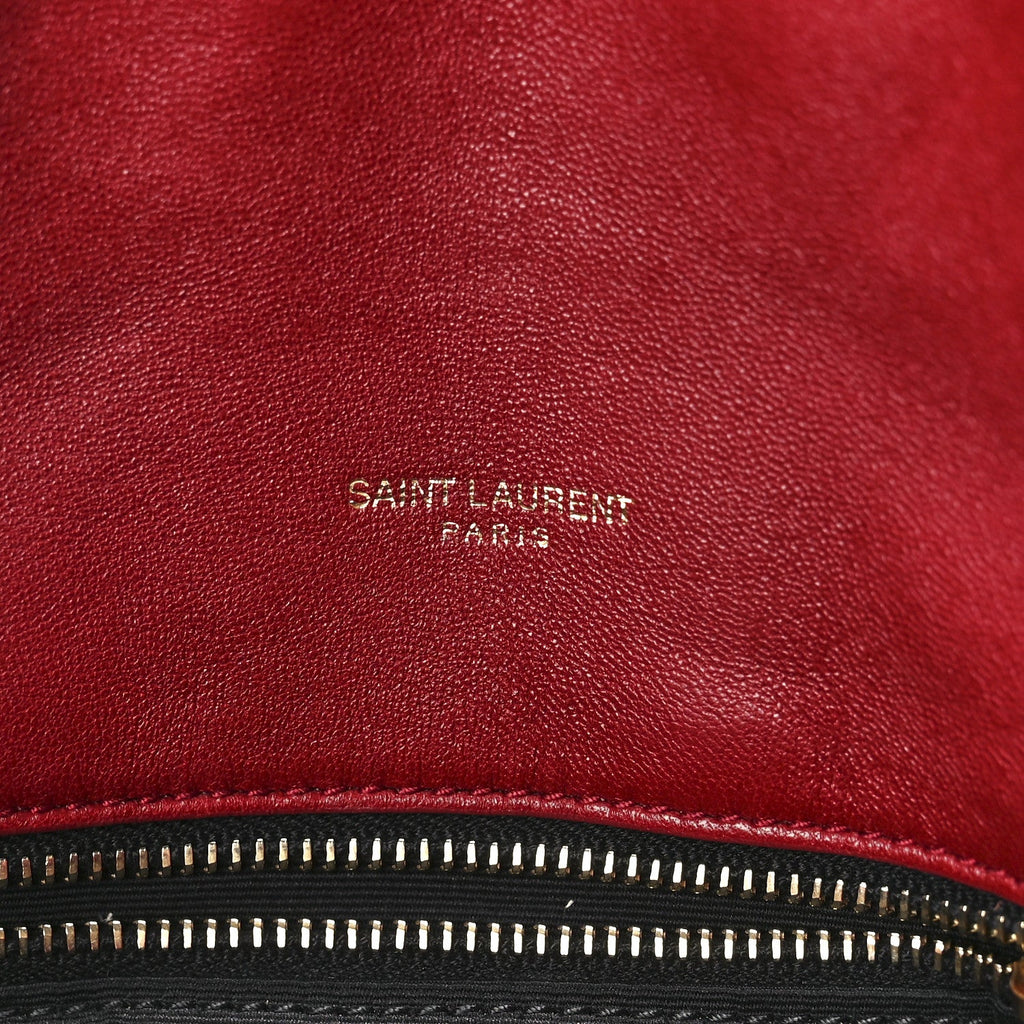 YSL LEATHER LOULOU MEDIUM CHAIN SHOULDER BAG