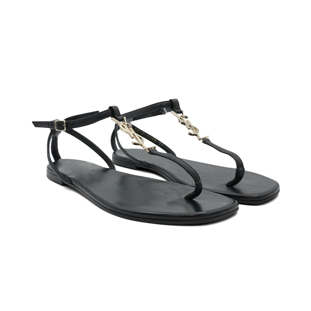 Saint Laurent Logo Sandals - Womens' 37