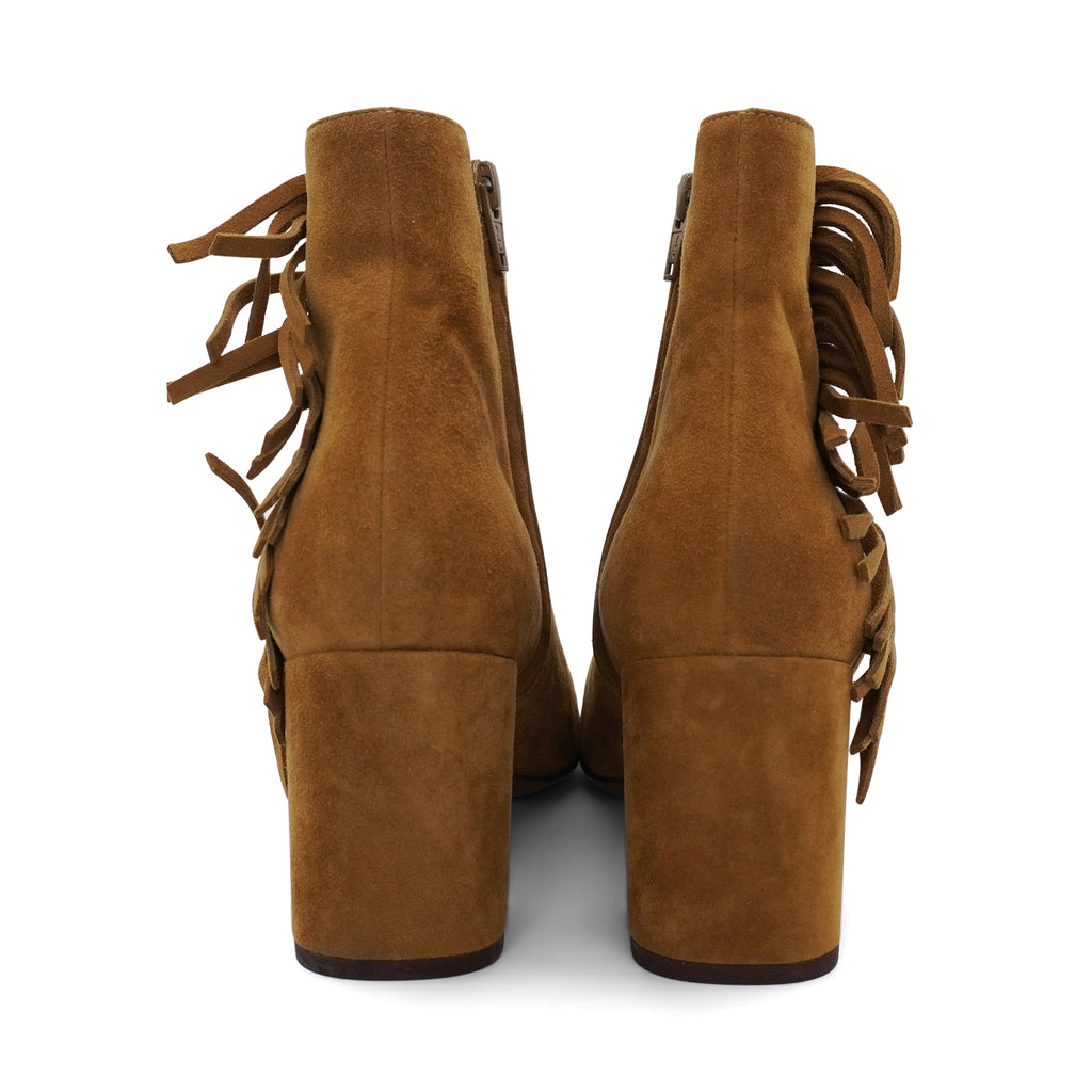 Saint Laurent Fringe Ankle Boots - Women's 39