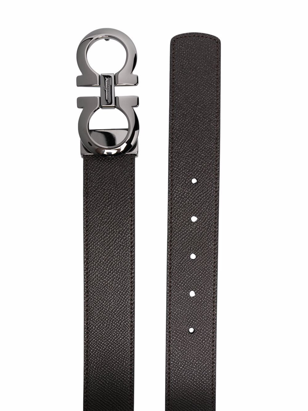 SALVATORE FERRAGAMO CALFSKIN LEATHER GANCINI BELT