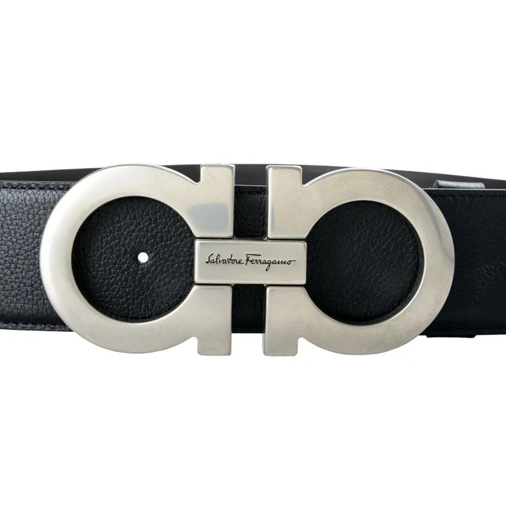 SALVATORE FERRAGAMO CALFSKIN LEATHER GANCINI BELT