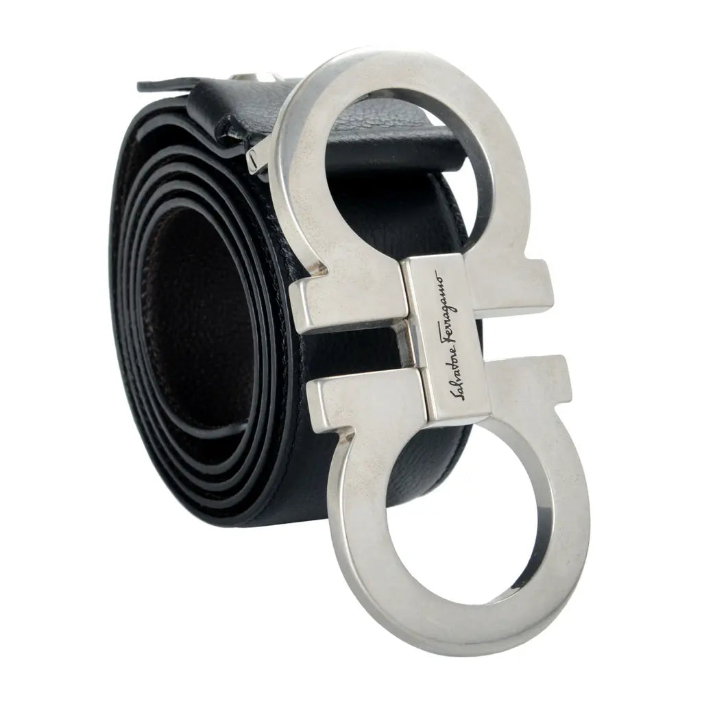 SALVATORE FERRAGAMO CALFSKIN LEATHER GANCINI BELT