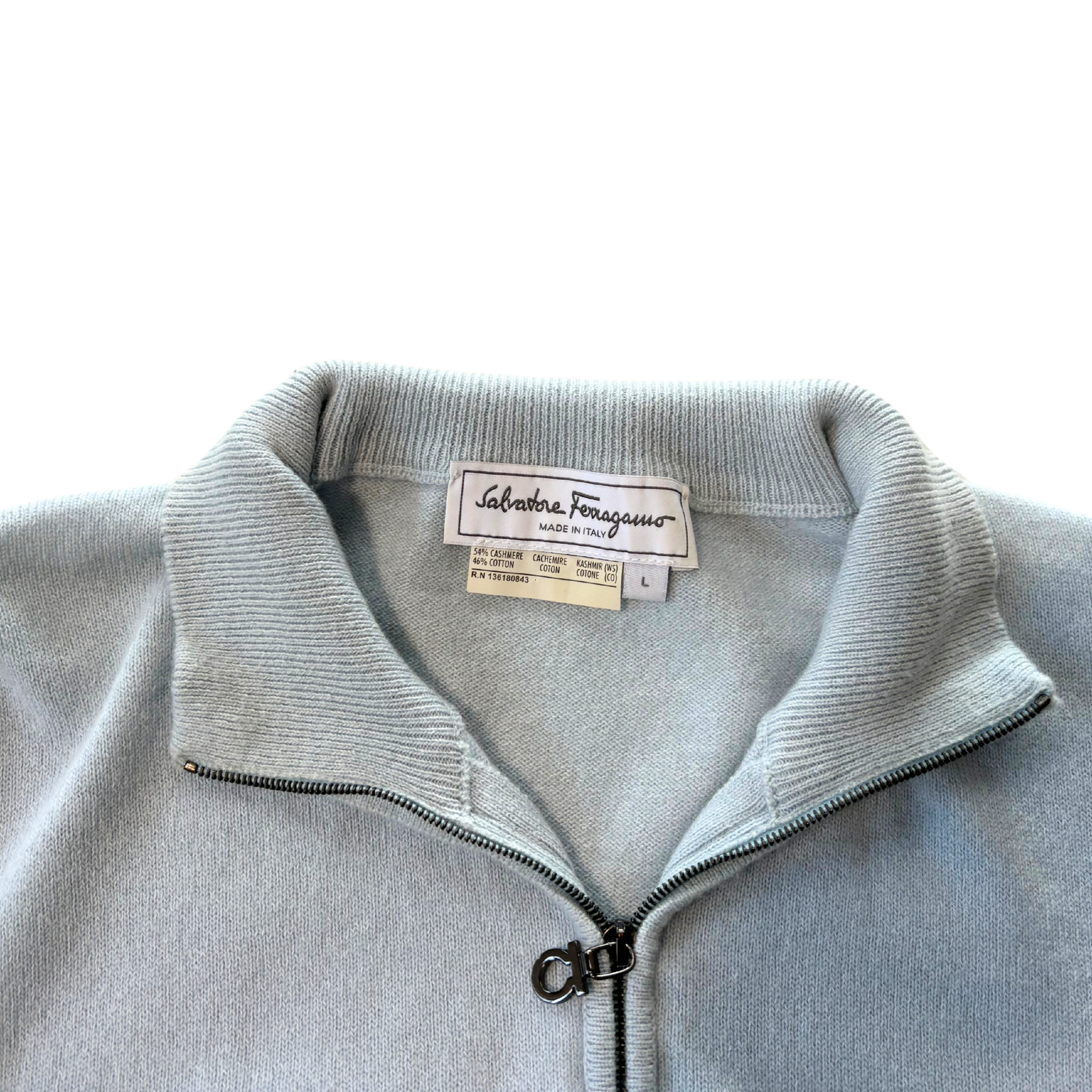 Salvatore Ferragamo Quarter Zip Sweater - Men's L