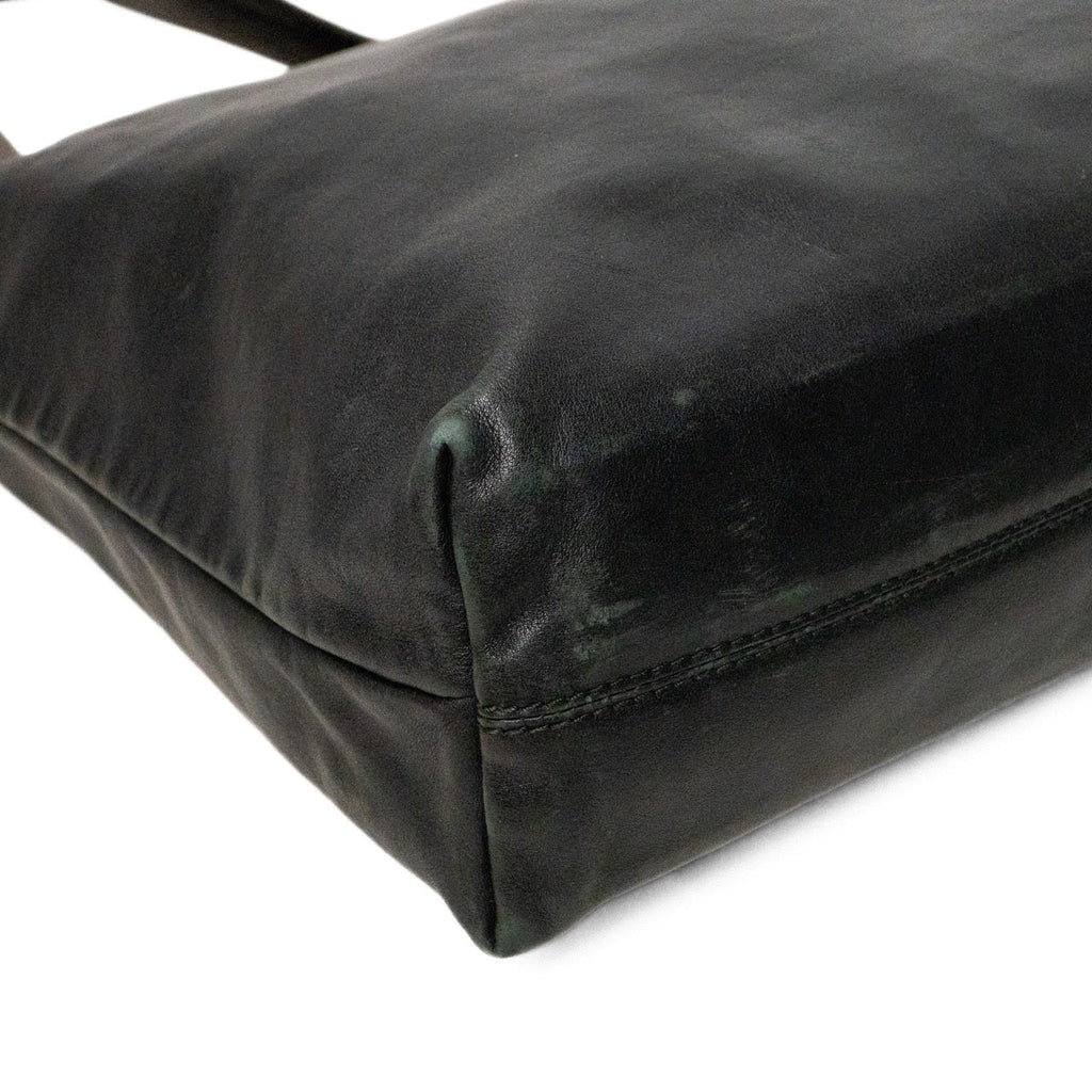 Salvatore Ferragamo Black Leather Tote Bag