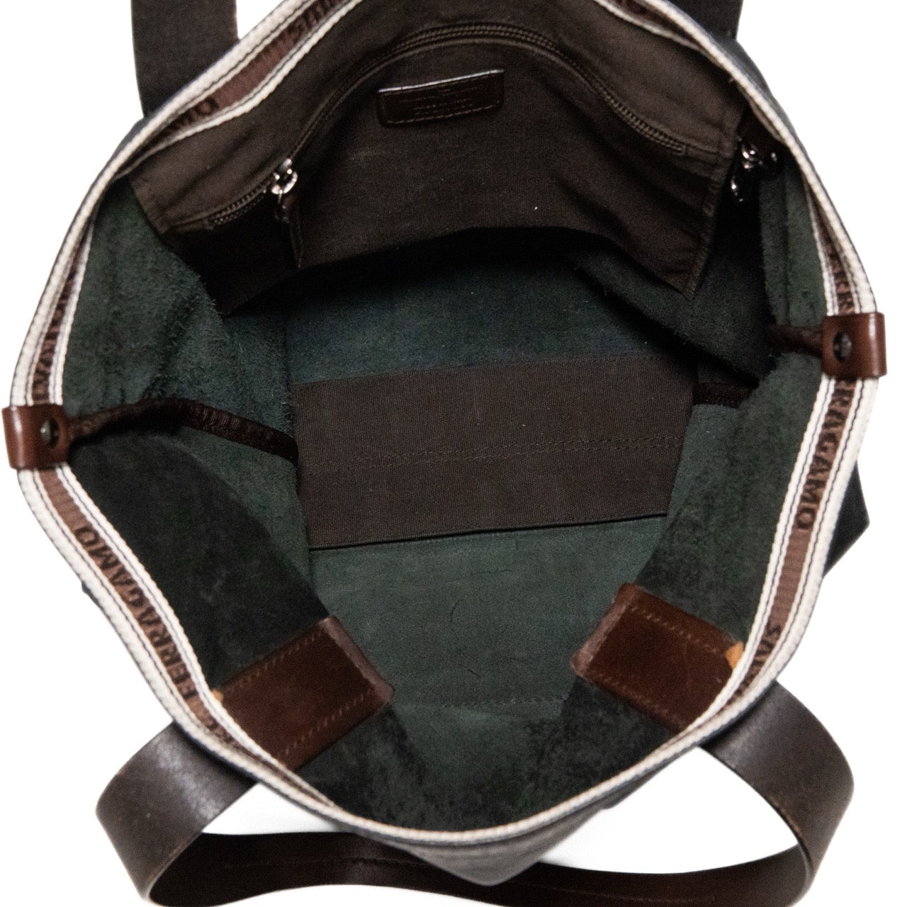 Salvatore Ferragamo Black Leather Tote Bag