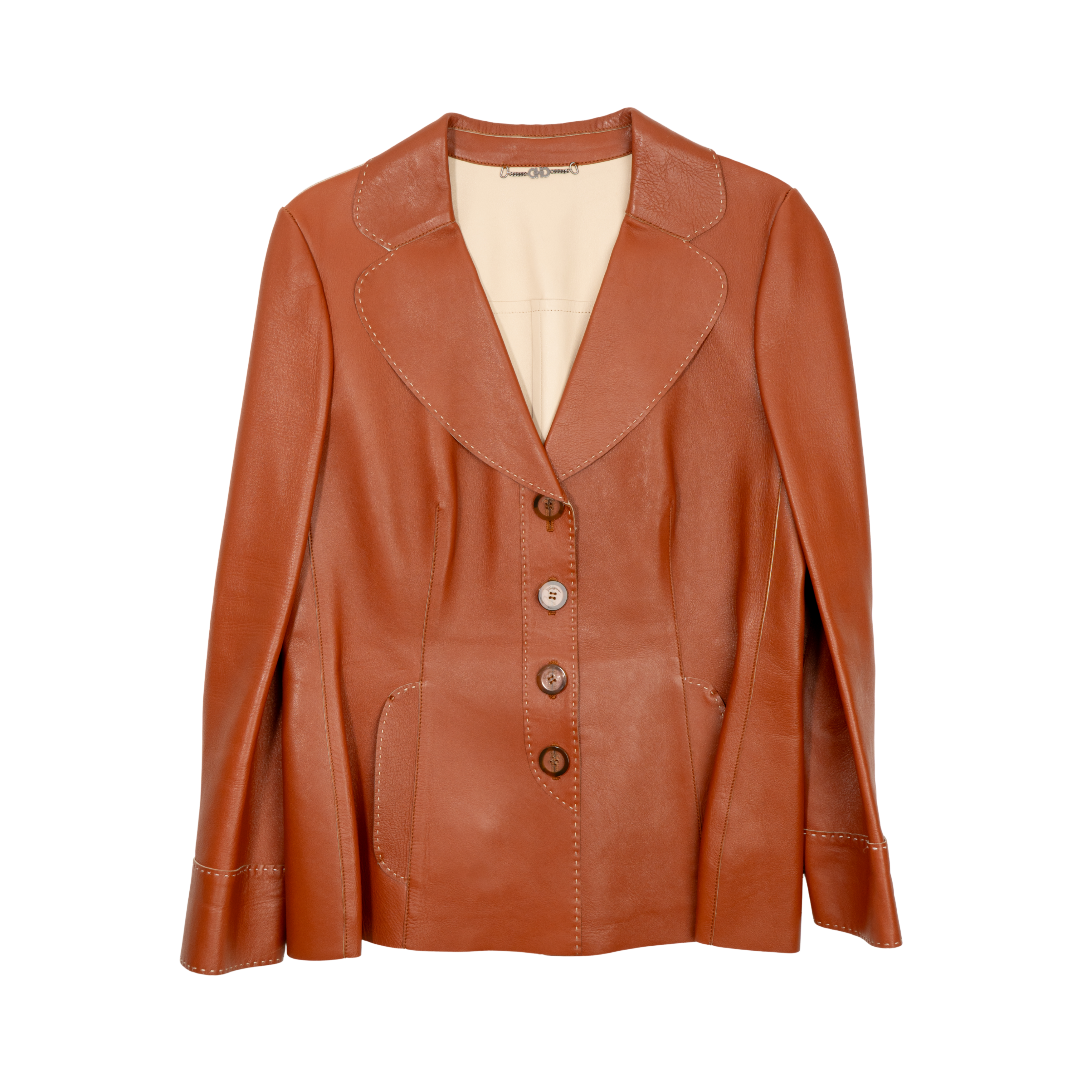 Salvatore Ferragamo Leather Blazer - Women's 14