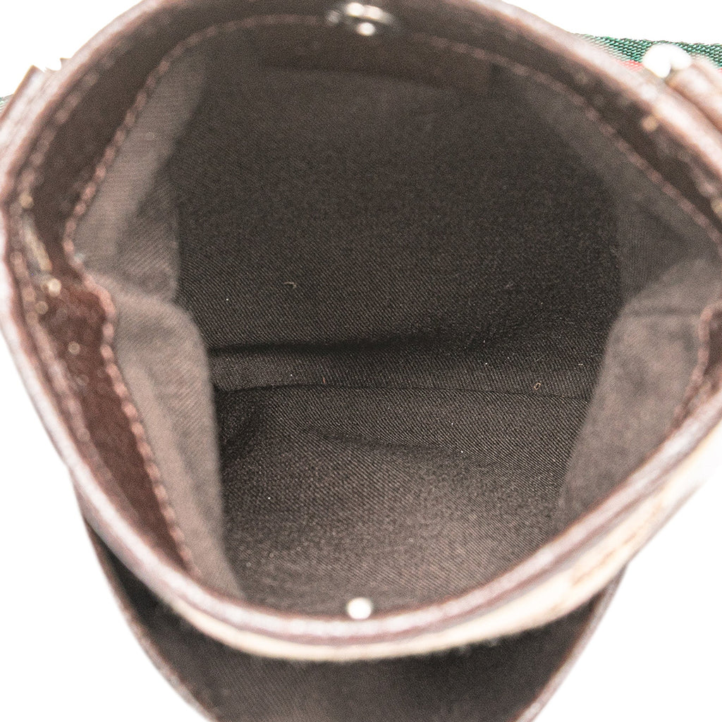 Web Strap Zip Messenger Bag GG Canvas Small