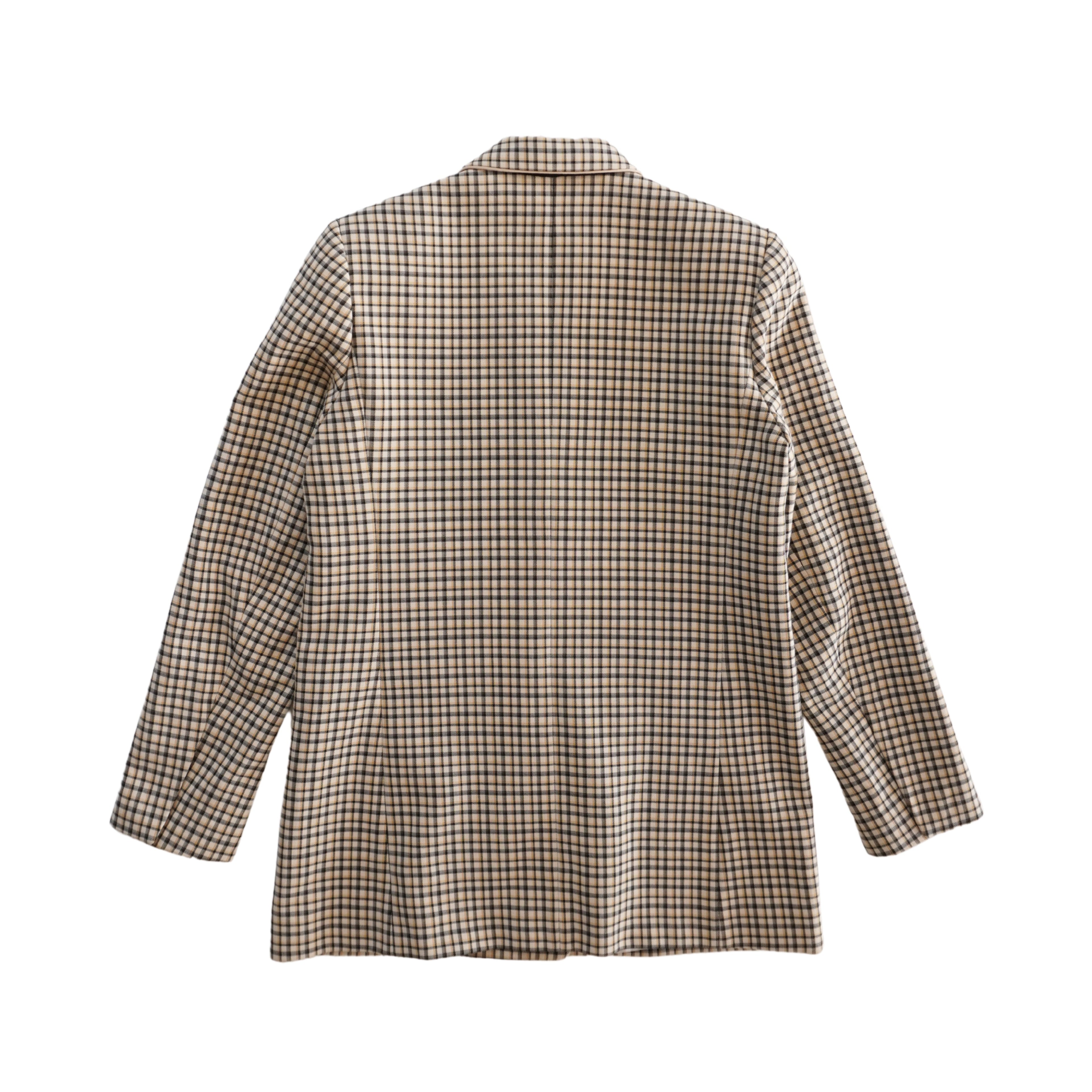 Sandro Plaid Blazer Jacket - Women's 36
