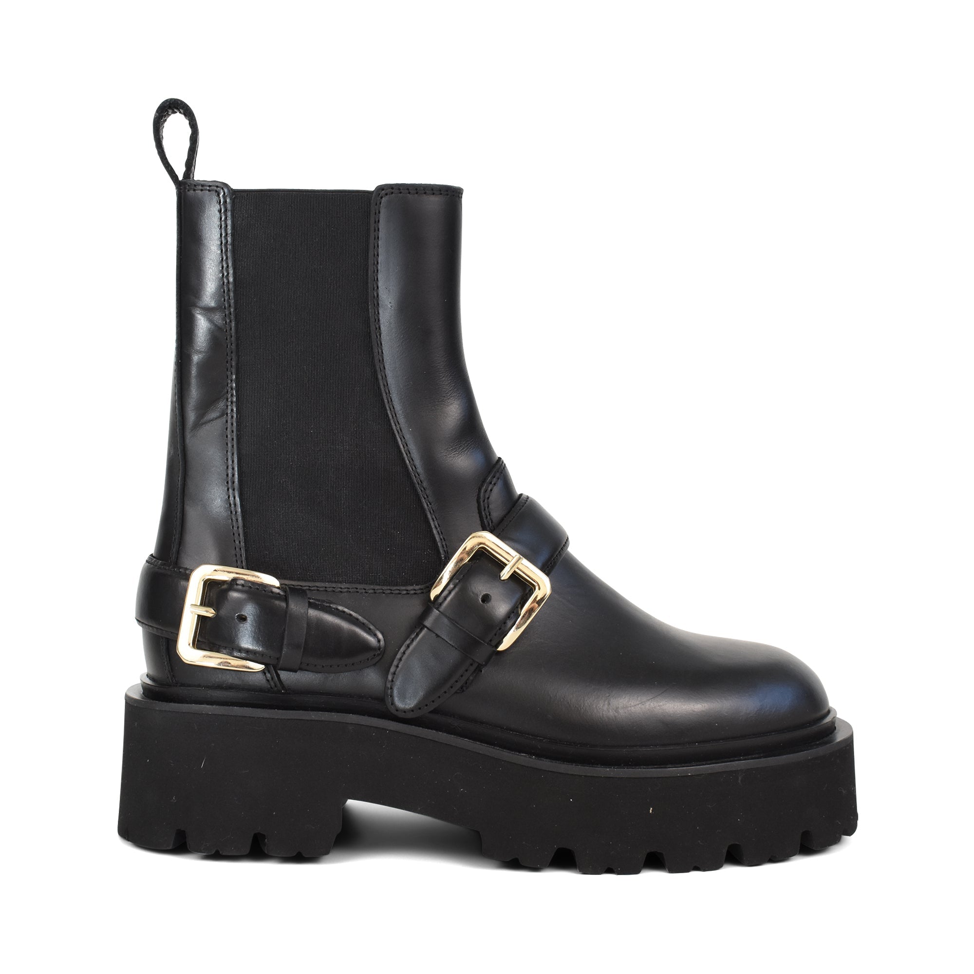 Sandro 'Helen Buckle' Chelsea Boots - Women's 38